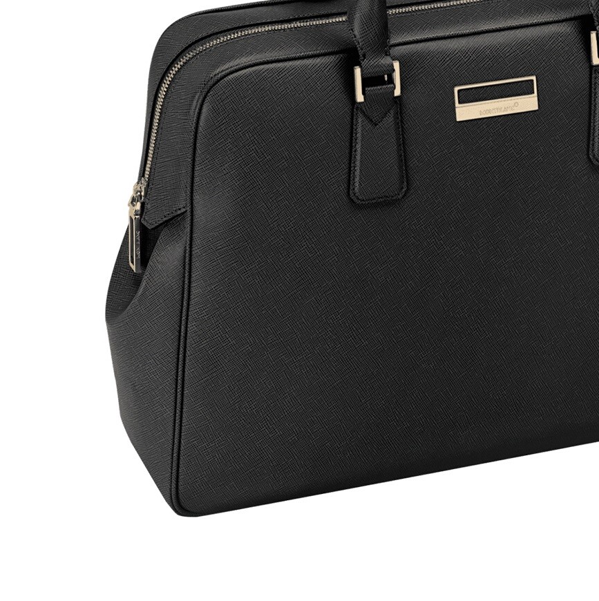 MONTBLANC BLACK SAFFIANO CALFSKIN SARTORIAL LEATHER TOTE LADY BAG 114838 NEW