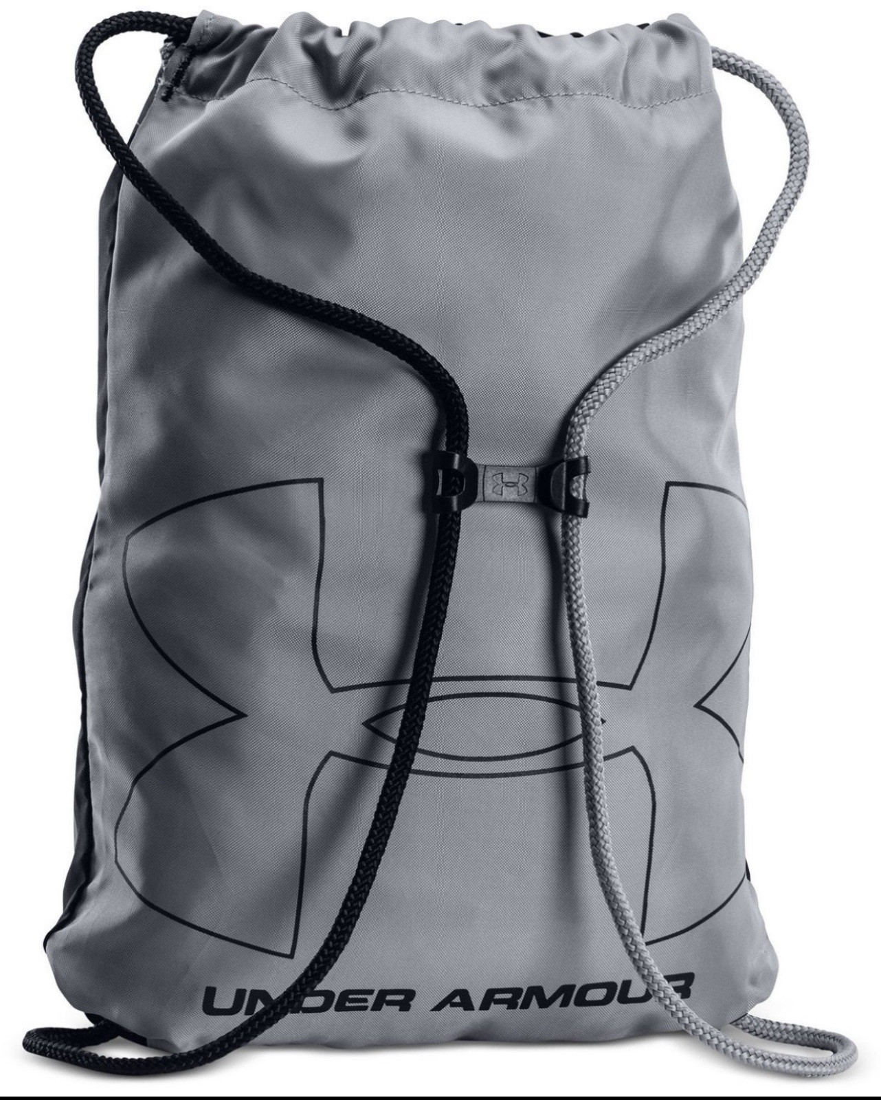 Under Armour Ozsee Sackpack Drawstring Backpack Gym Bag, Black/Steel