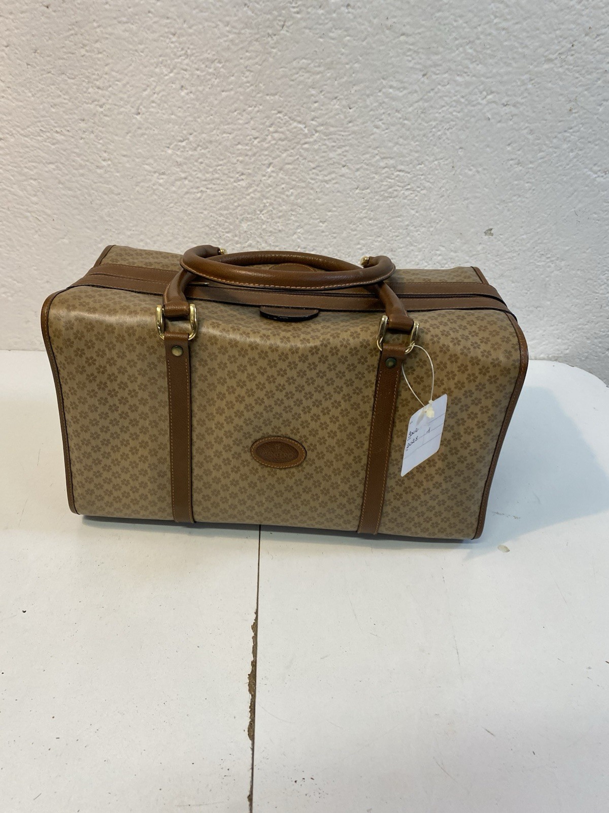 Vintage Mantero Weekender Bag 40x22x23cm 15.7×8.7×9.1 Monogram Leather