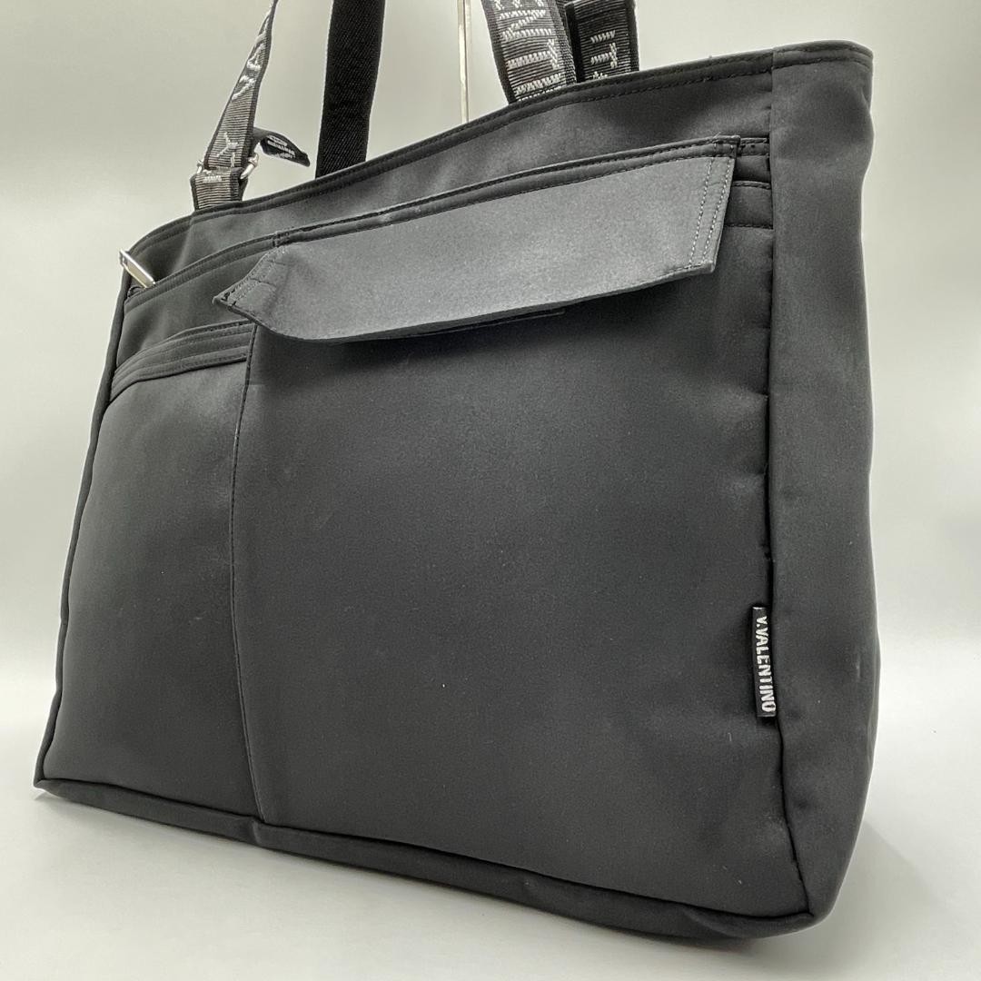 Authentic Valentino Garavani Business Bag, Canvas, Black, Crossbody, Fits A4 Siz