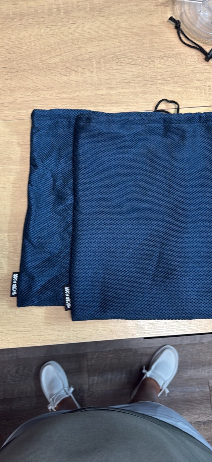 WaterHose Lot of 2 Blue Mesh Drawstring Bags Medium Unisex Travel Casual