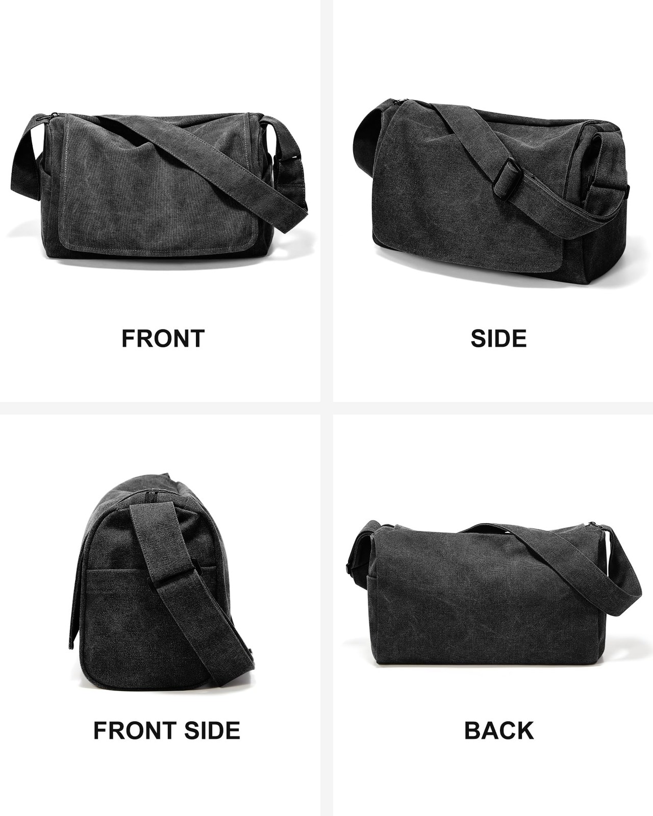 Vintage Canvas Messenger Bag for Men & , Large Crossbody Shoulder Bag Leisure…