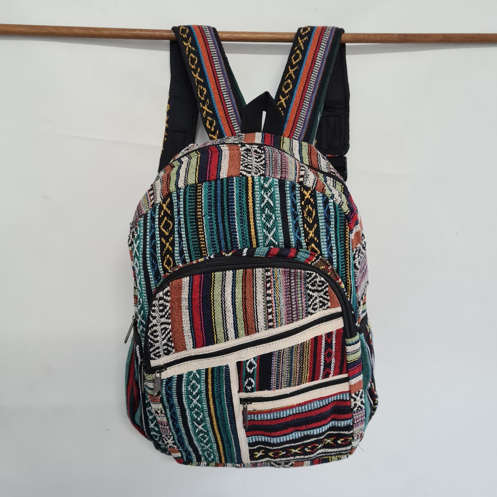 Boho Hippie Backpack Multicolour Colourful Handmade Travel Laptop Sleeve School