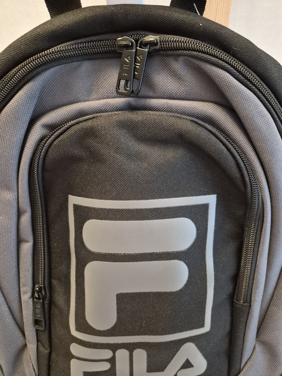 NEW Fila Backpack Mini/Small 1 compartment Black Gray Fila Logo Design Unisex