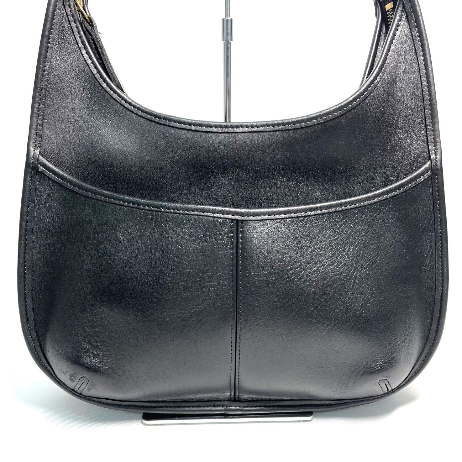 OLD COACH Ergo Shoulder Bag Leather Black 9033 31cm×24cm×7cm/12.20×9.45×2.76in