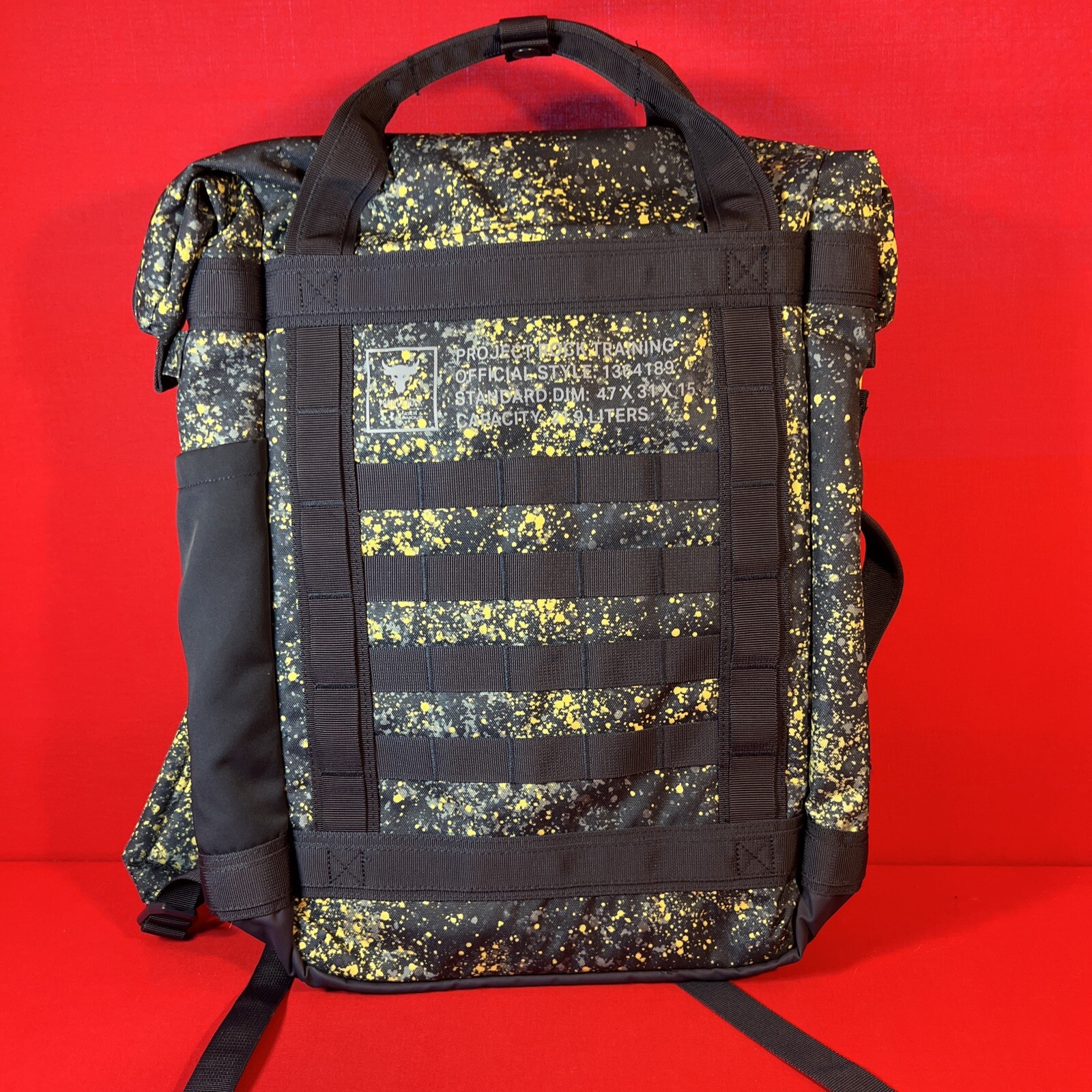 🔥 NEW Unisex Under Armour Project Rock Box Duffel MOLLE Backpack Bag, Blue 🔥