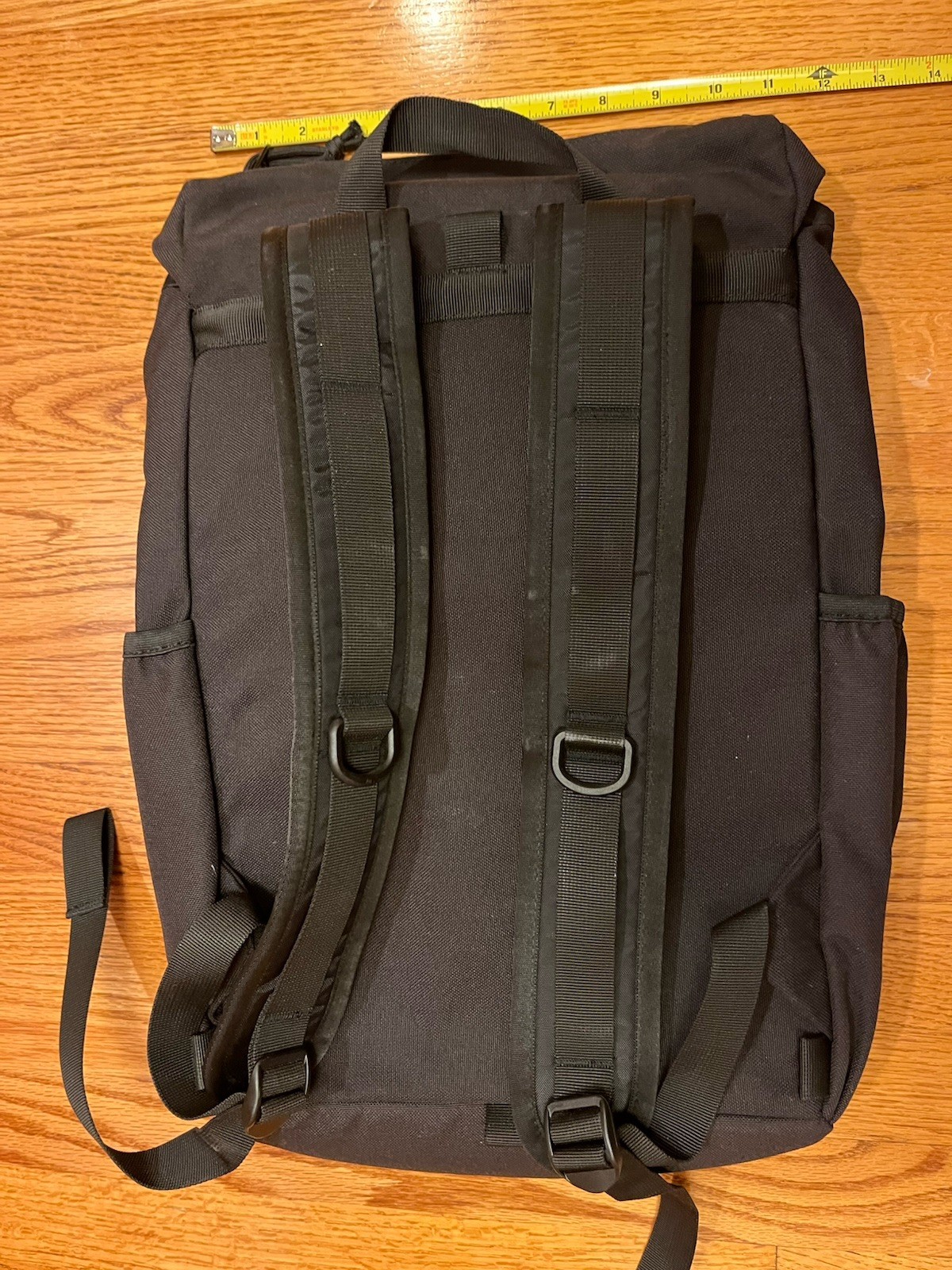 Topo Designs Y-Pack Laptop BACKPACK Black Google App Logo Flap Bag Tote Travel