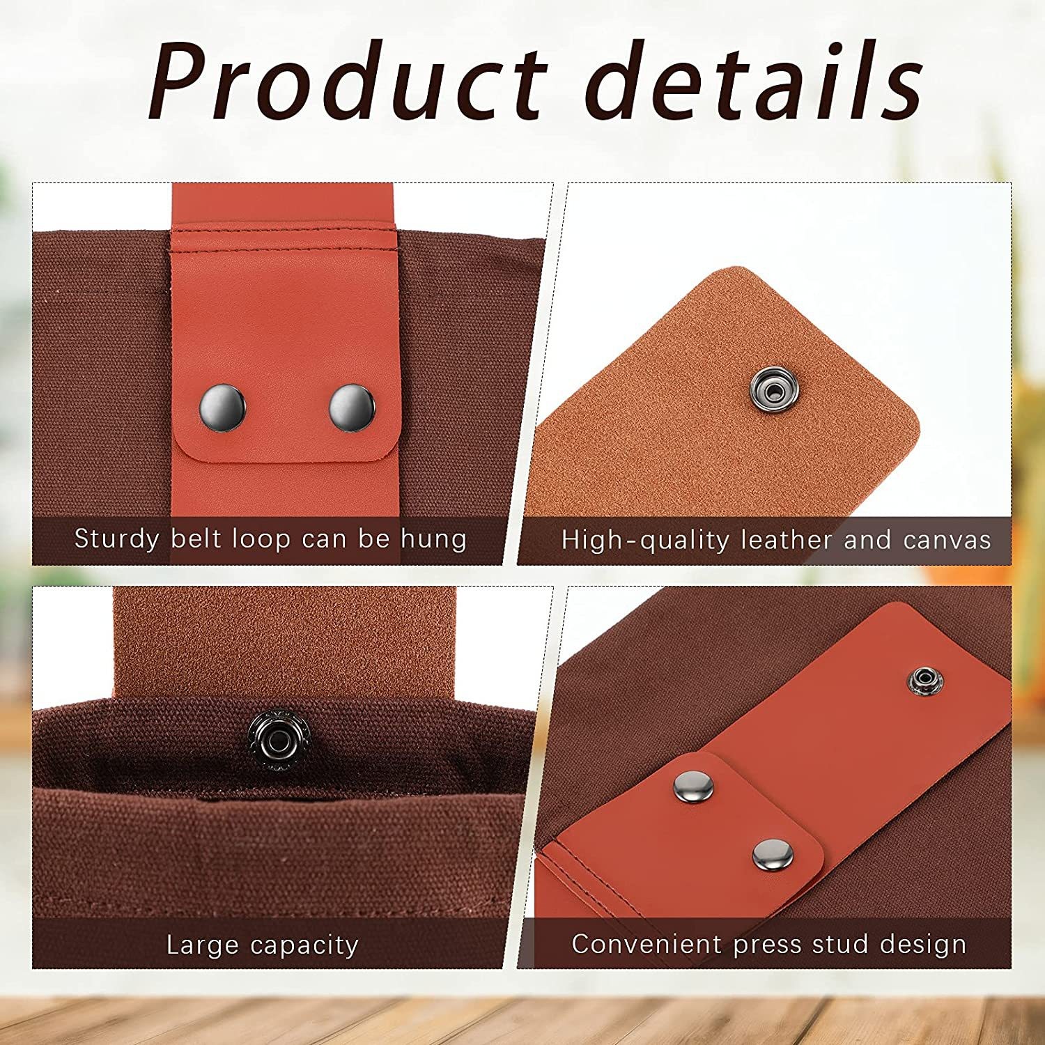 Durable Waterproof Wear-Resistant Multi-Pocket Camping Foraging Tool Storage Bag