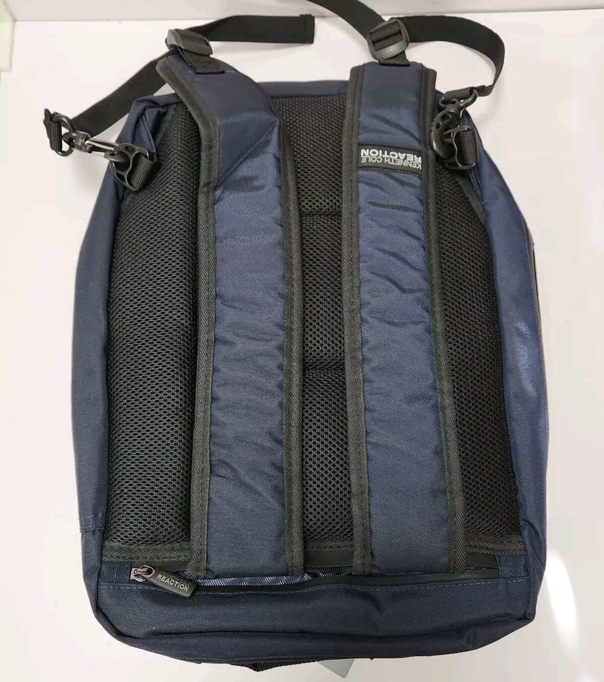 Kenneth Cole Reaction Laptop Backpack Messenger Curtain Call Bag Navy Blue