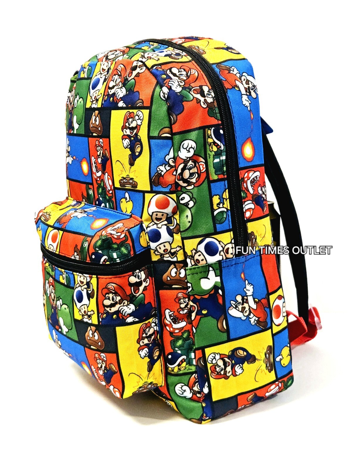 Nintendo Super Mario Bros Large 16″ Backpack School Luigi Yoshi Travel Bag
