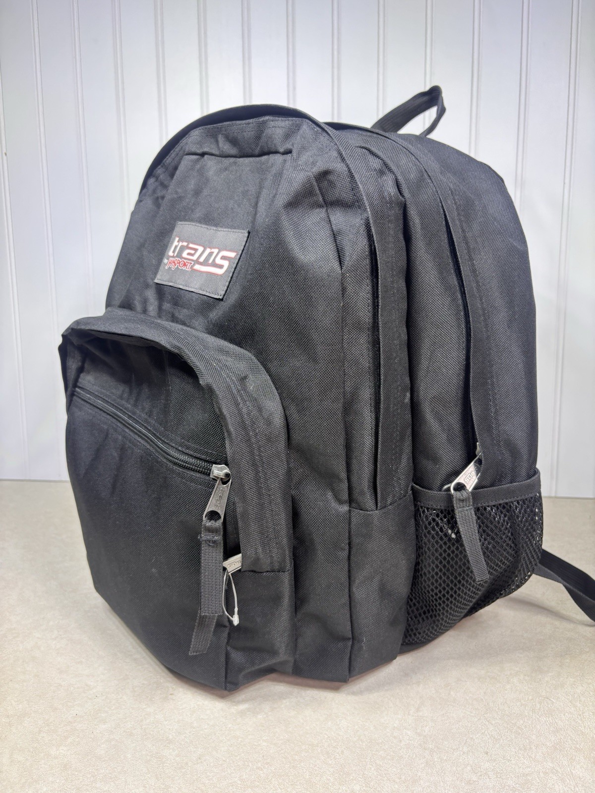 Trans By Jansport Backpack Blwck Multi Zip Bookbag School Sport Travel Bag