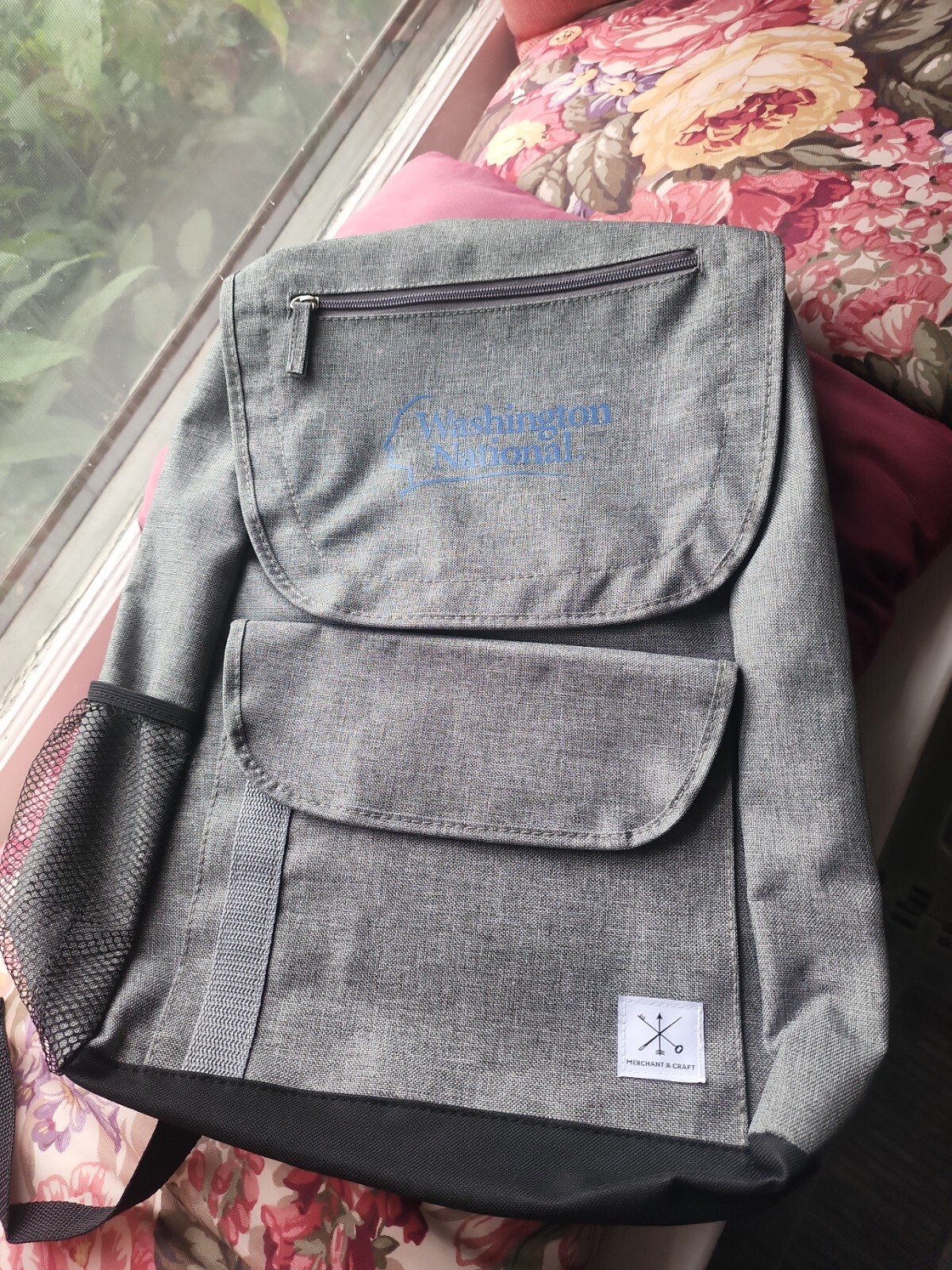 Merchant & Craft Grey Backpack Washington National Branded Gray Canvas Bag