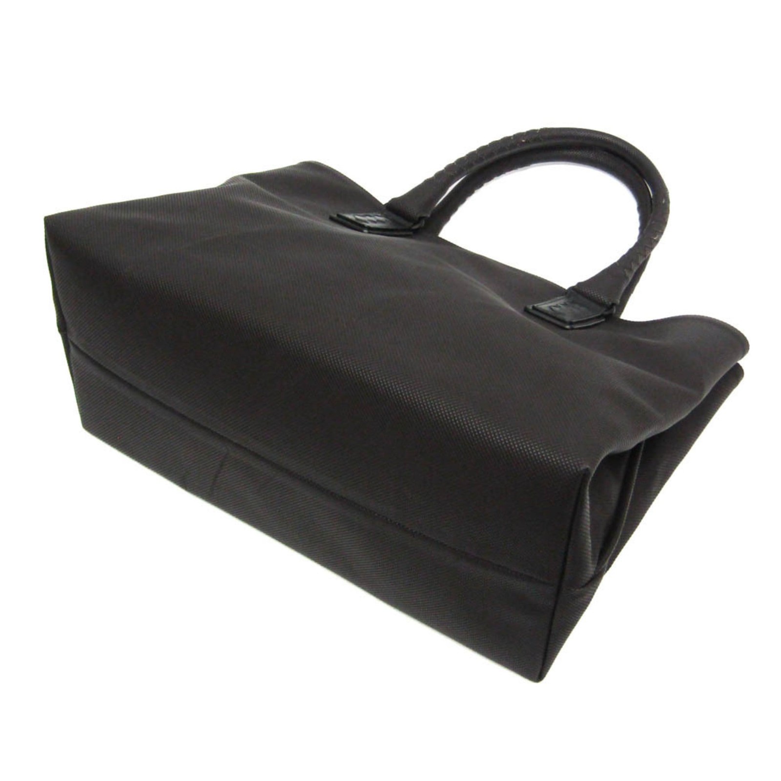 Bottega Veneta Marco Polo 222498 PVC leather tote bag black dark brown Used