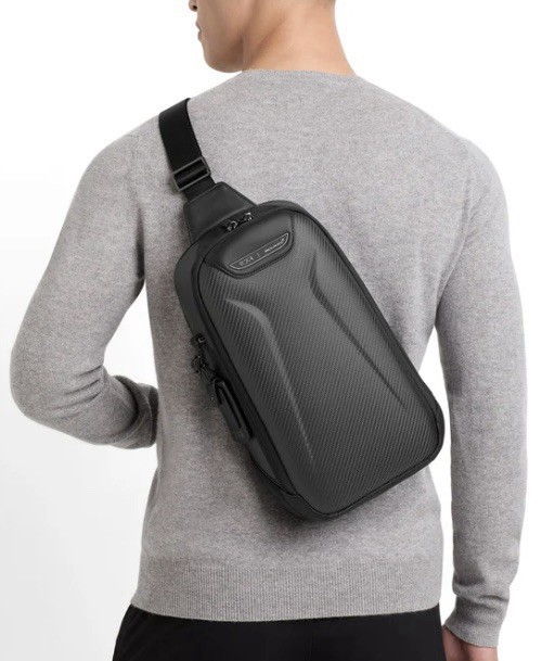 TUMI x McLaren Torque Sling – Carbon Fiber Black Edition $1095