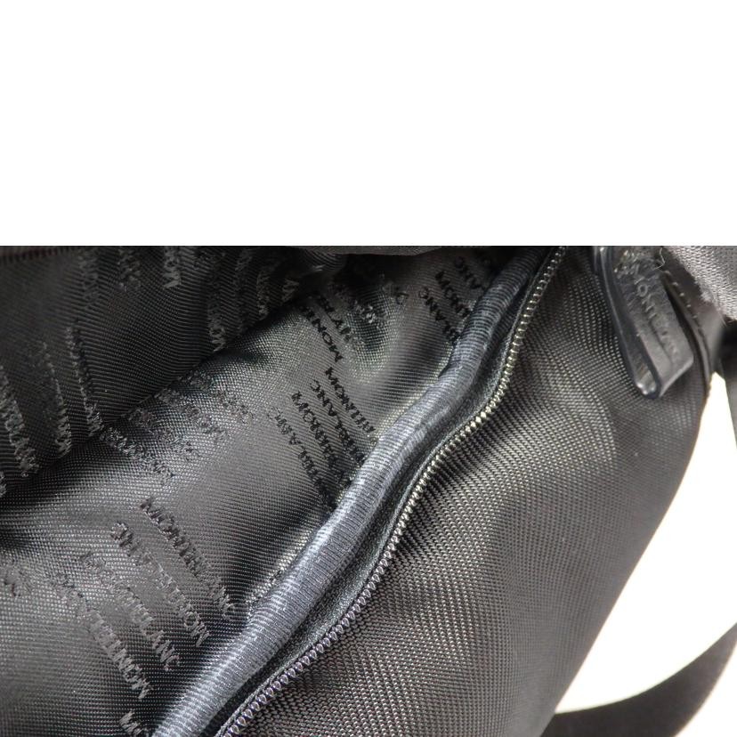 Montblanc Bag Pack Night Flight Black Zip Open Pocket Rain Cover Fixed Belt