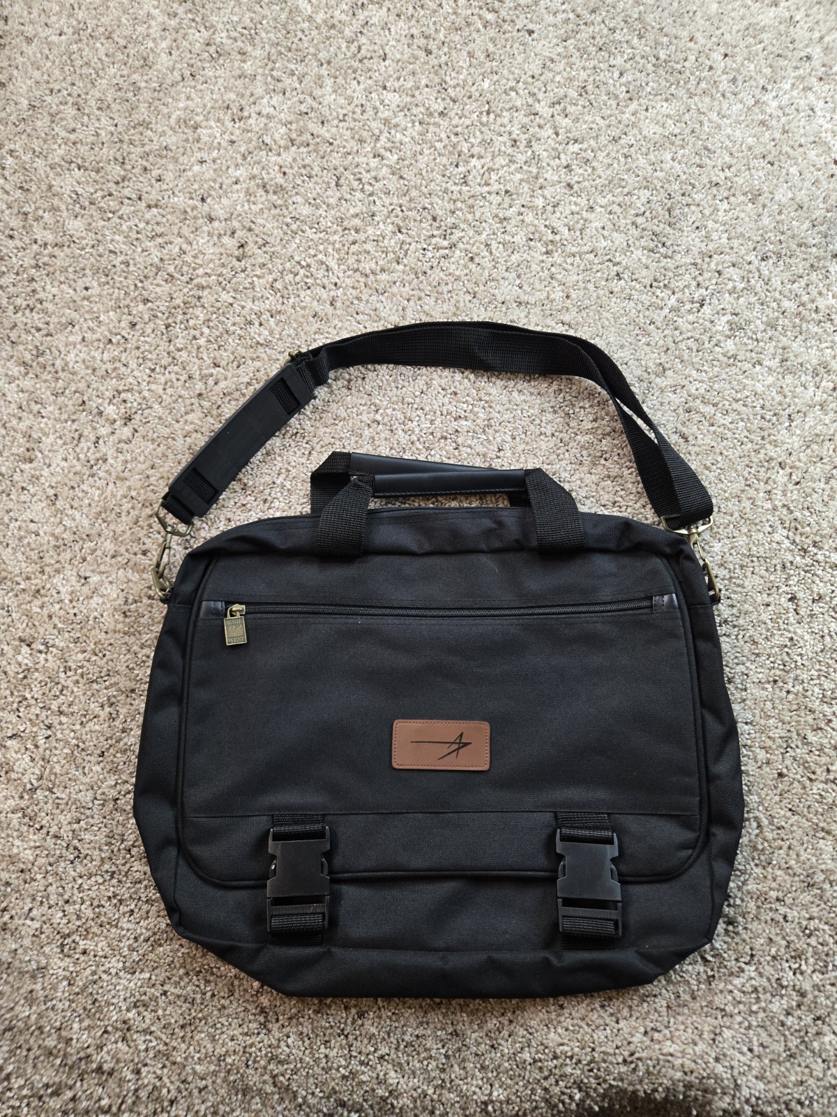 Vintage Lockheed Martin Black Messenger Bag Laptop Shoulder Work Travel Employee