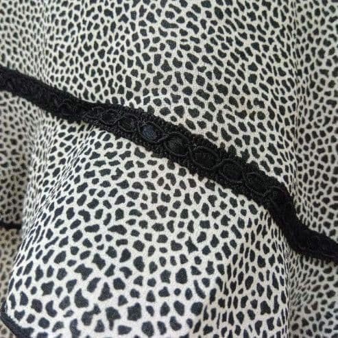 VINTAGE Bag Black Leather All Over Print Animal Shoulder Y2K Mens Japan Used