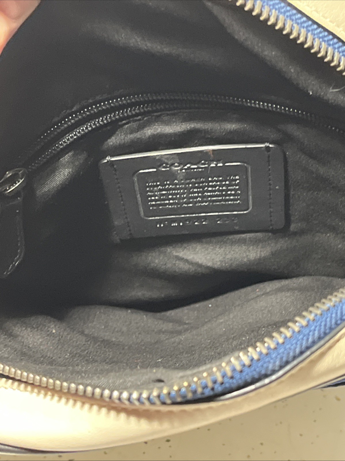 COACH leather backpack N:M1922-233 White/Black Rare Model