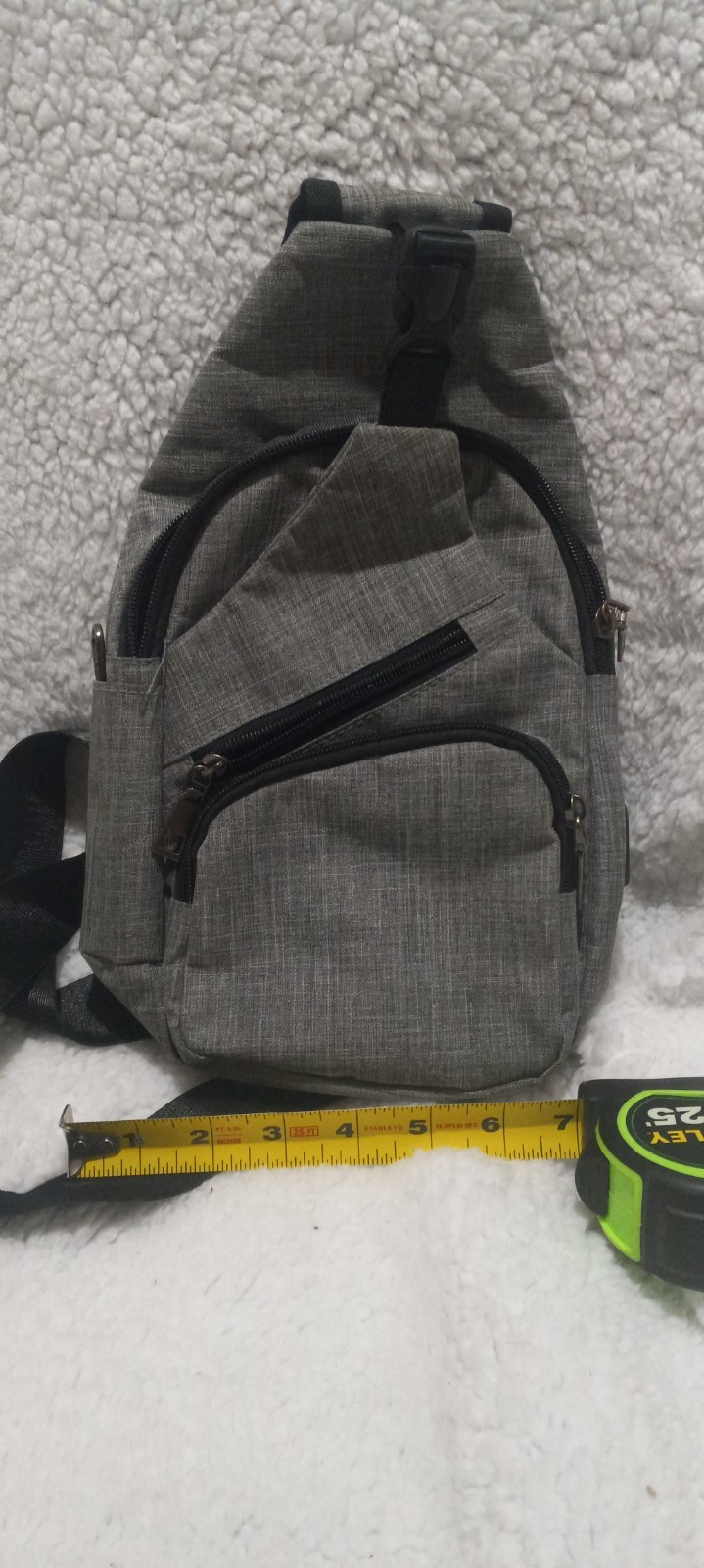 Nupouch Unisex Anti- Theft Daypack Gray Lightweight Crossbody Bag Charger USB