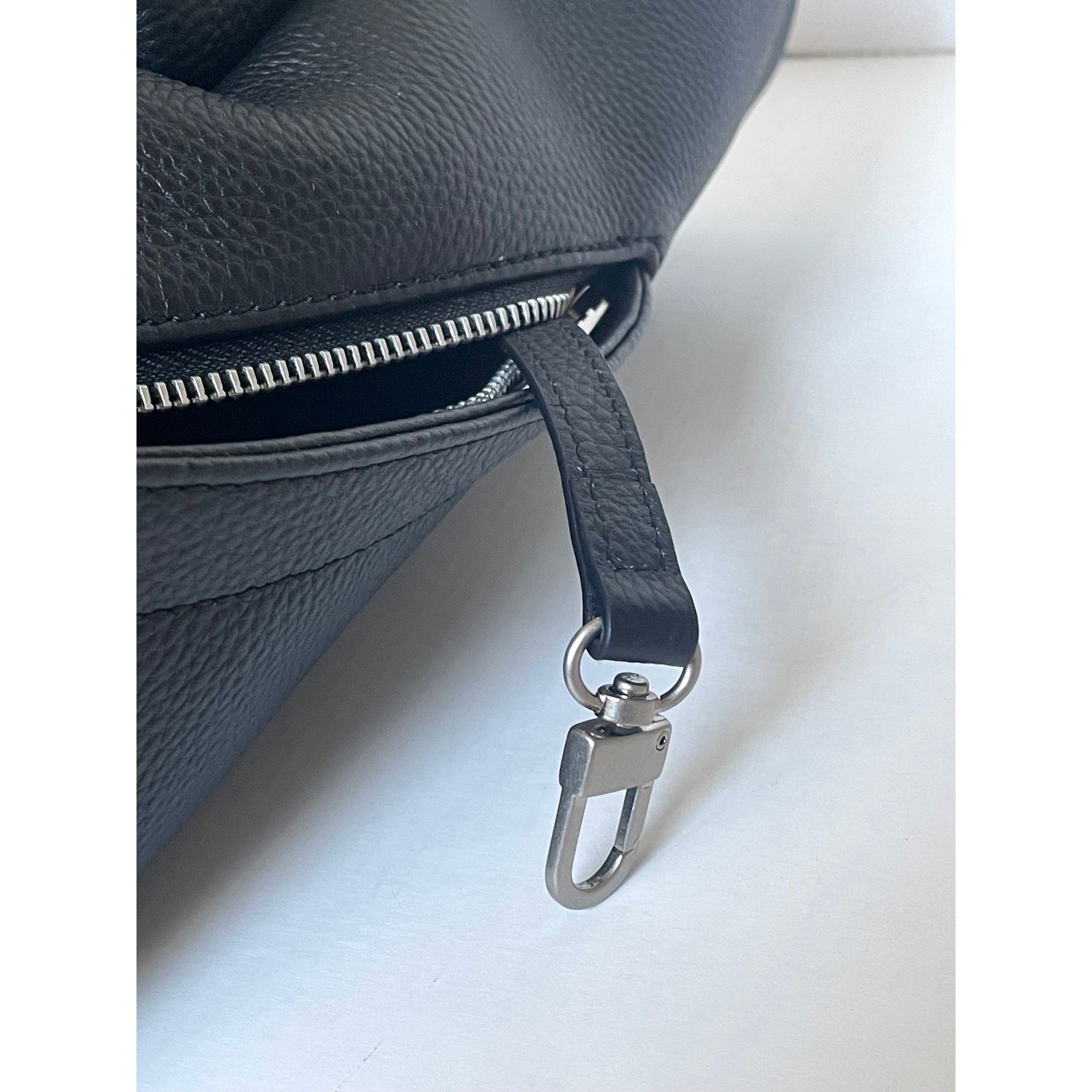 Off-White Industrial Strap Pebbled Leather Backpack Large Diagonal Stripe