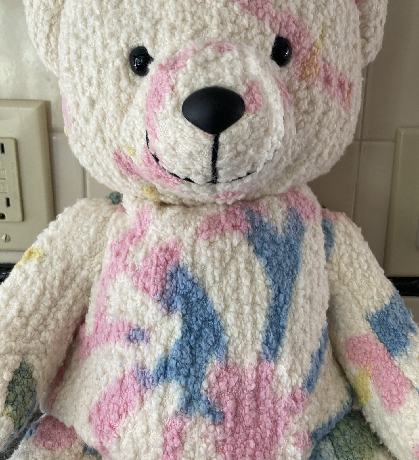 Palm Angels Teddy Bear Backpack Tie Dye Print Cotton Blend NEW Hard To Find NWT