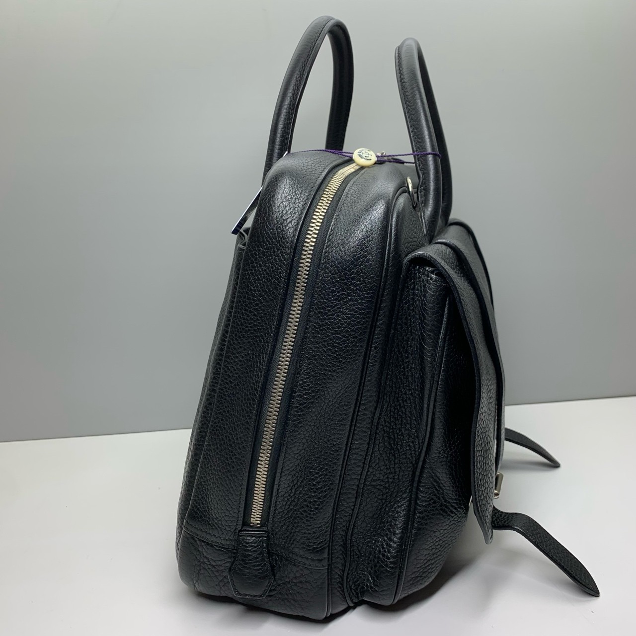 Hermes Pre-Owned Authentic Black Cowhide Briefcase No Shoulder Strap 35x26x10cm