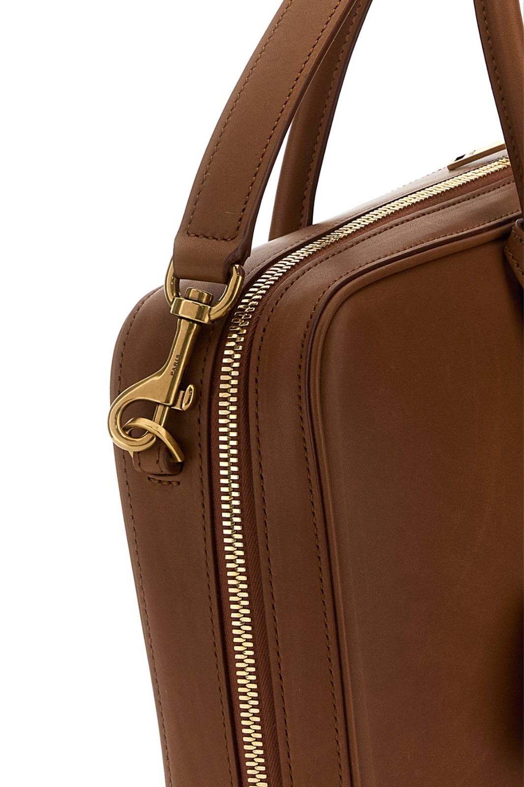 Saint Laurent Caramel Brown Leather Briefcase Bag New & Authentic