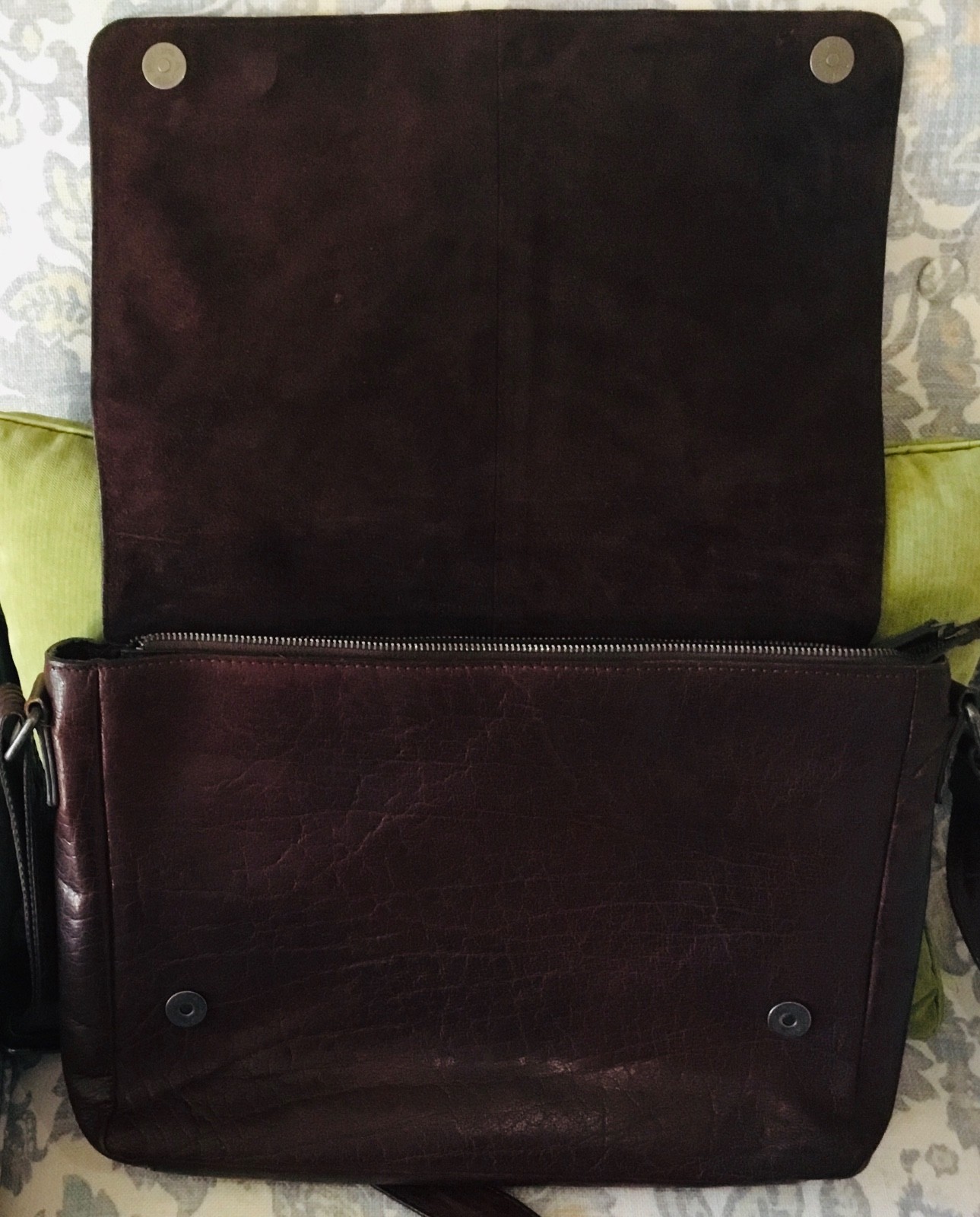 Leather Messenger Bag 15 inch. Brand not available.