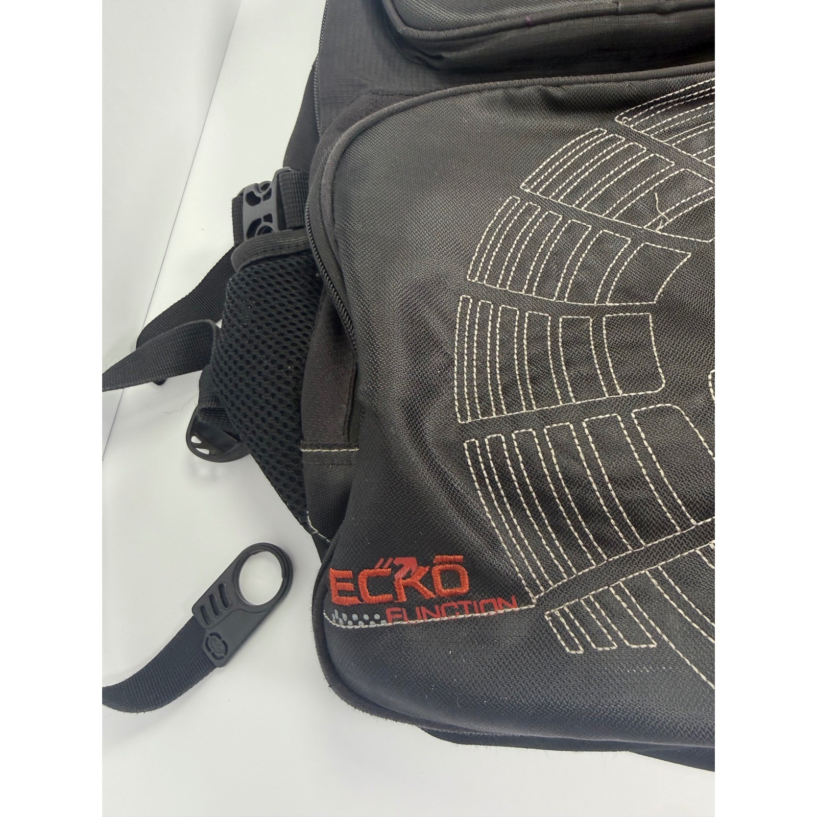 Ecko Function Backpack Black Rhino Graphic Y2K Streetwear Multi Pocket Tech Bag