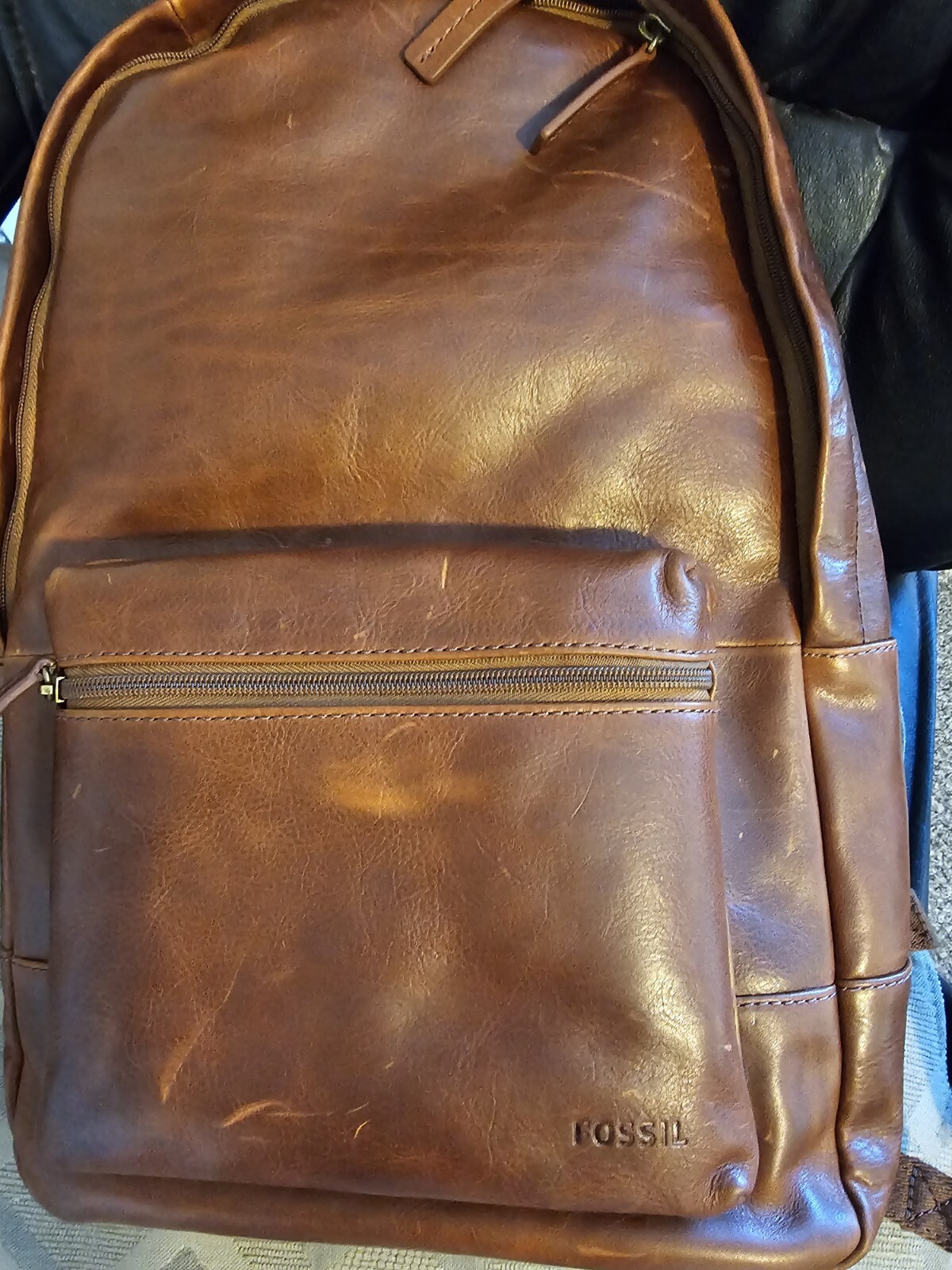 FOSSIL…16 inch Estate Backpack COGNAC MBG9242222….