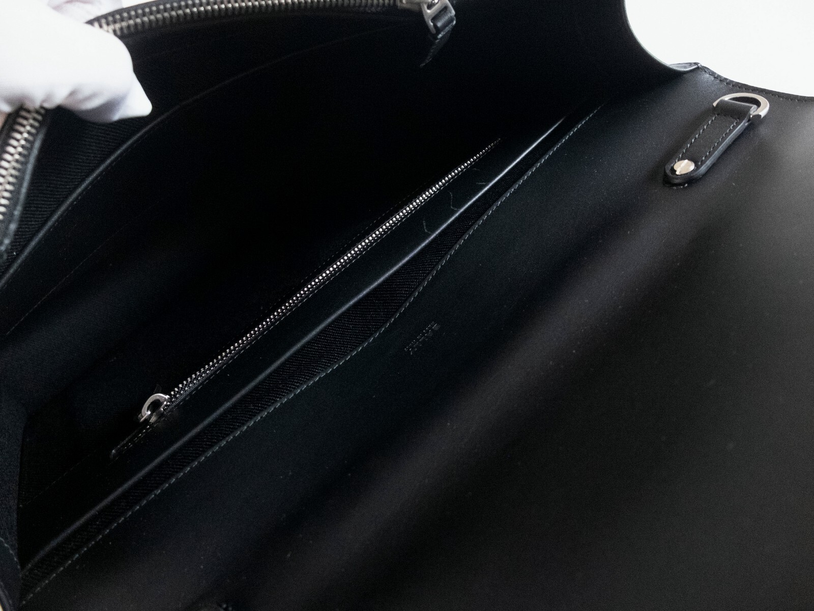 NO CUSTOMS TAX BALLY Busy black deerskin leather briefcase dial combination lock