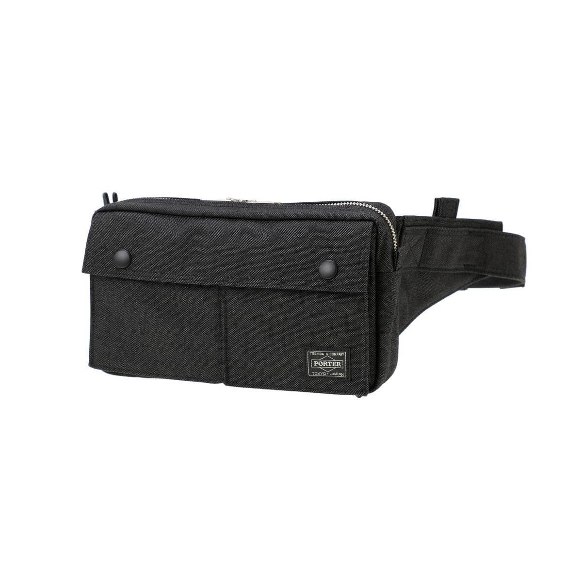 PORTER SMOKY Cordura WAIST BAG 592-27507 Black Yoshida & Co. Tokyo JPN
