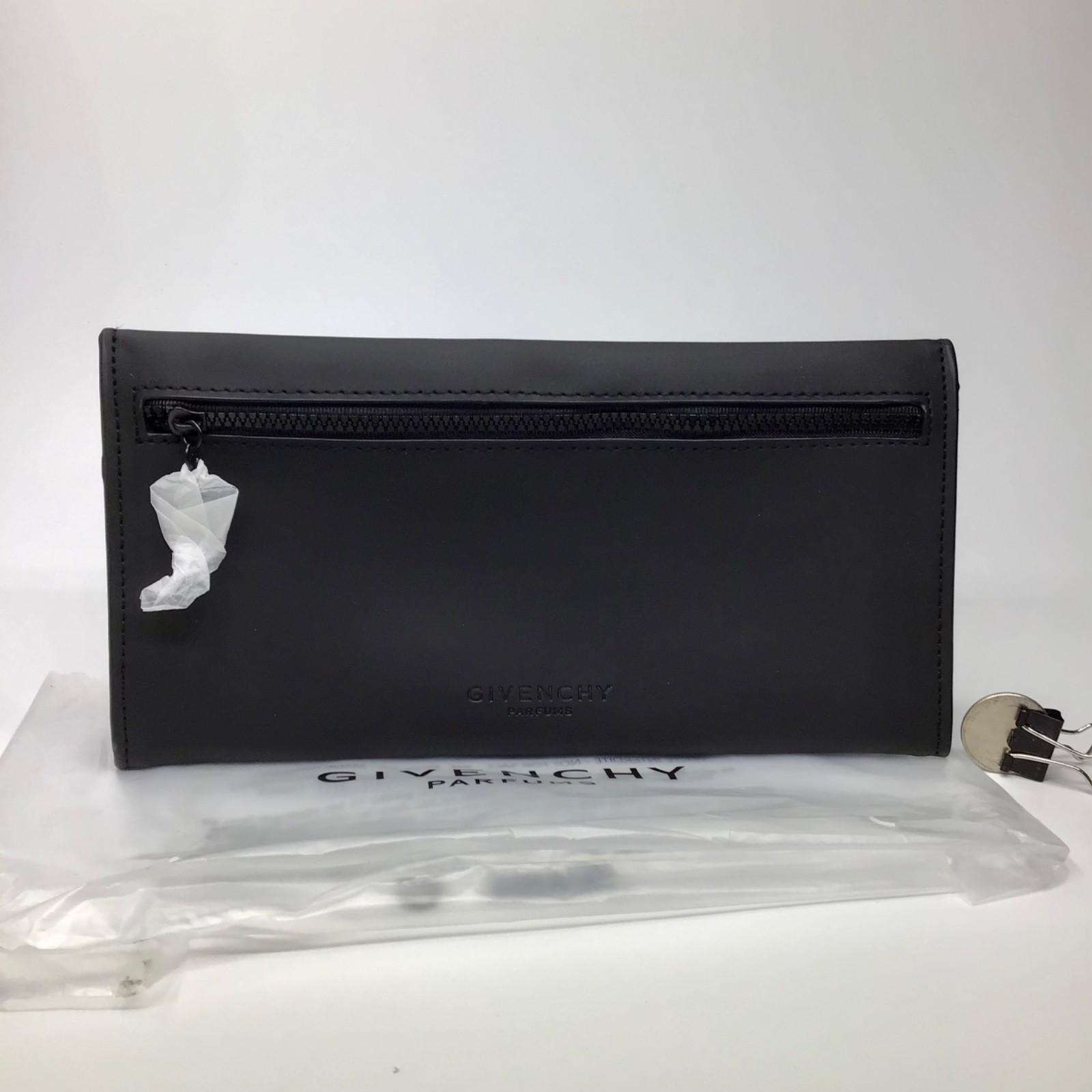 Givenchy Parfums BLACK PYRAMID POUCH Cosmetic Bag Travel Clutch – NIP