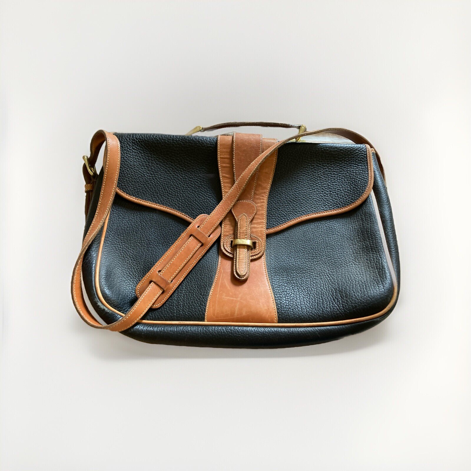 Dooney & Bourke Legal Brief Briefcase Bag All Weather Leather USA – Brown