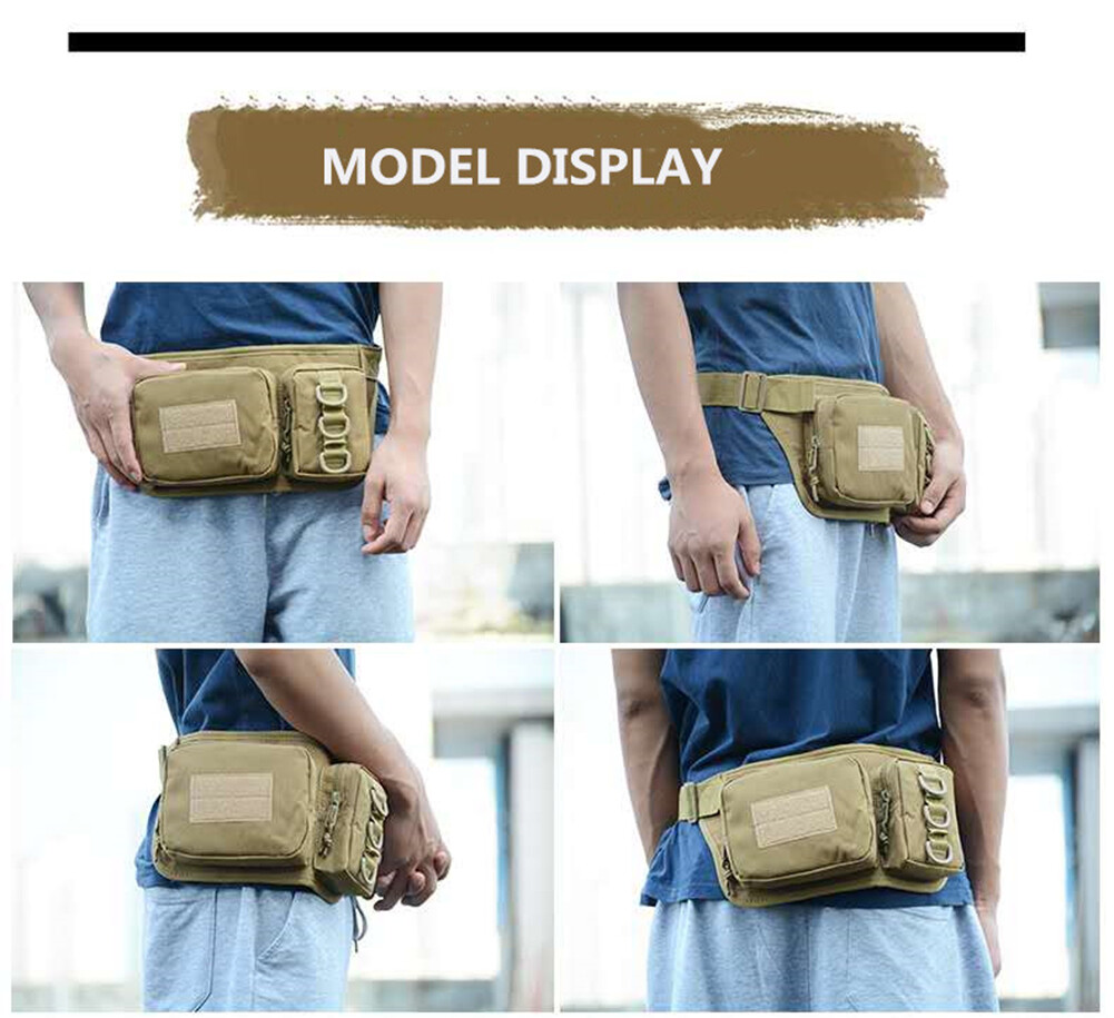 Men’s Shoulder Bag Mobile Phone Pack Cycling Hiking Anti-theft Pocket Waist Bag