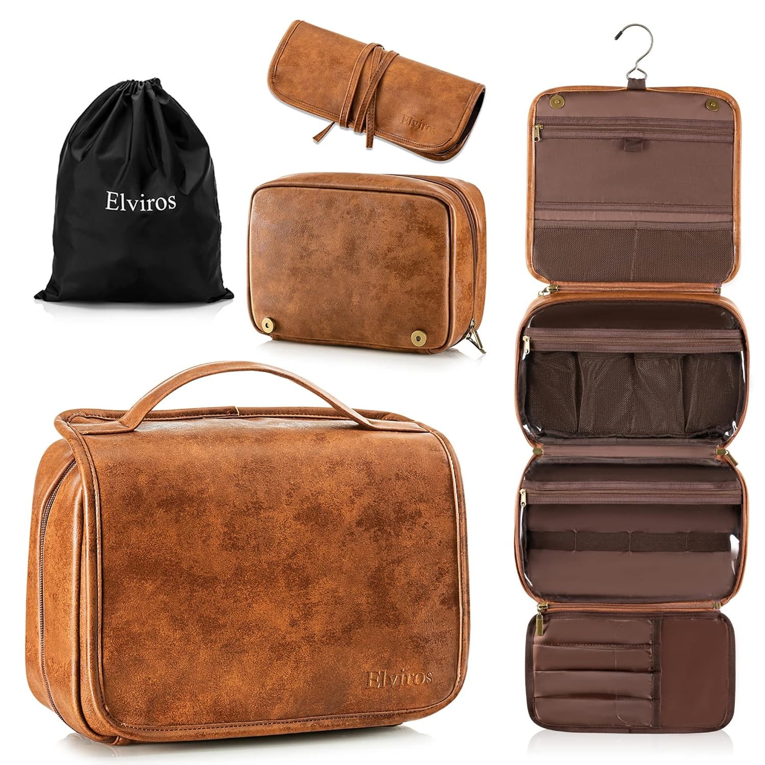 Hanging Toiletry Bag Men Travel Large Waterproof Dopp Kit Zipper Organizer