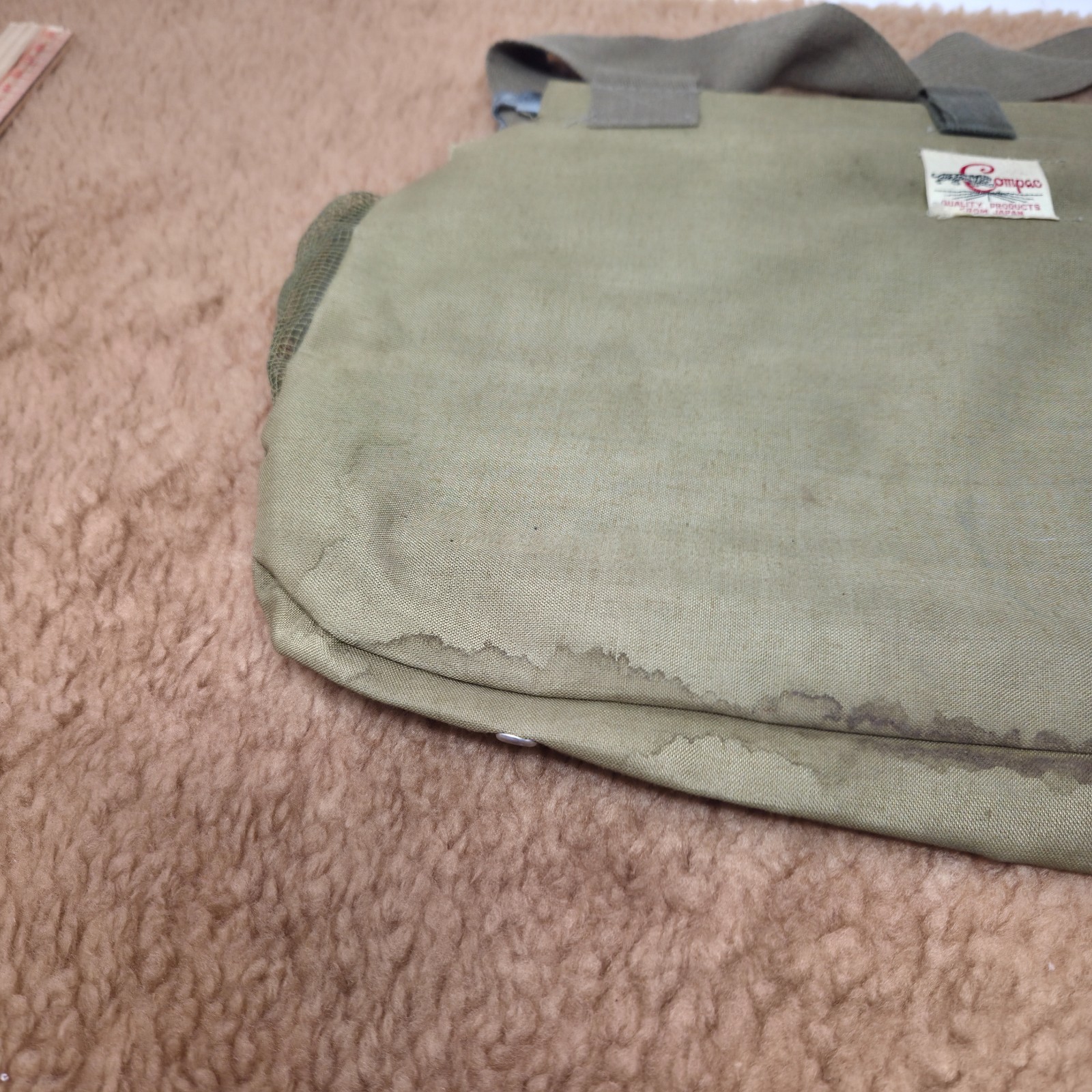 VTG Compac Green Fabric Fishing Shoulder Bag – 60s 70s FLAW Look Read Rare