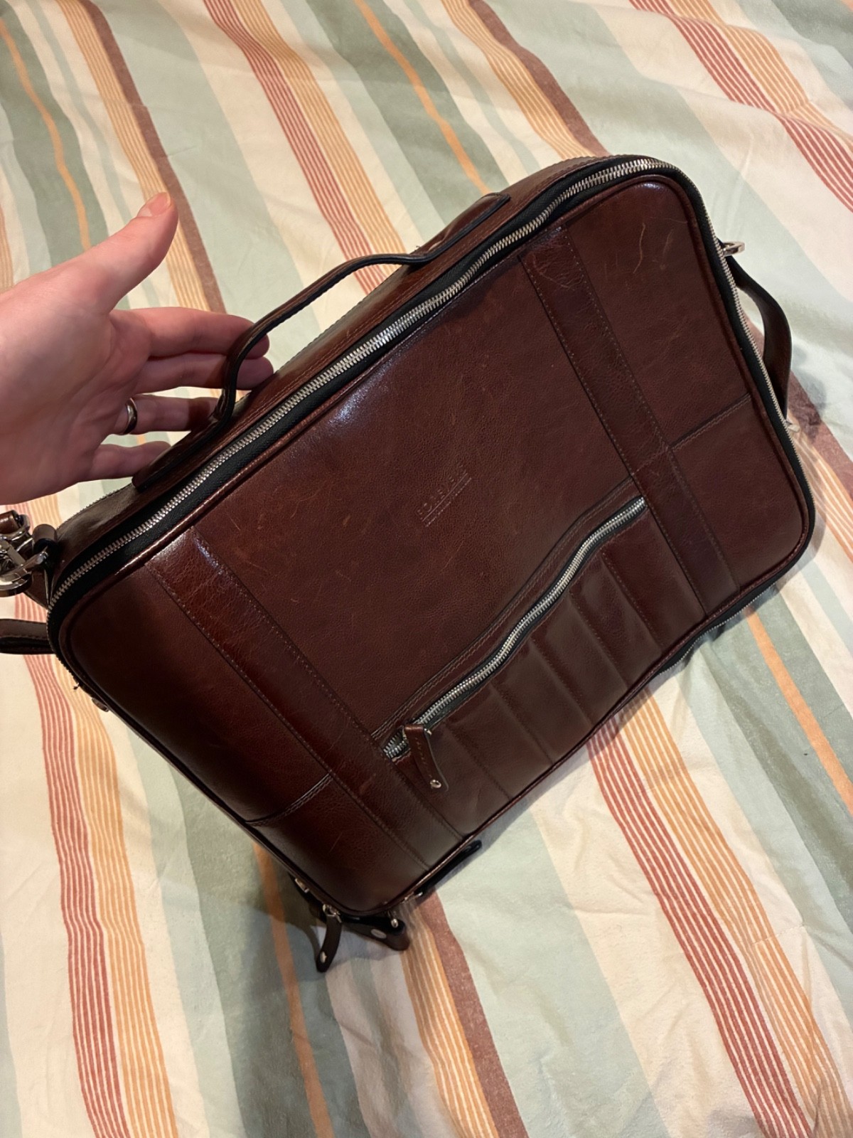 Leather men’s work / camera bag, satchel, backpack