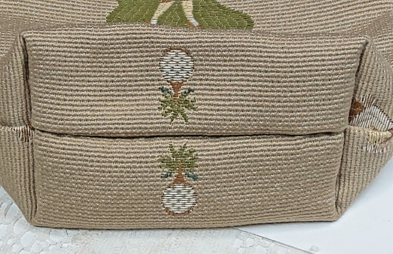 Vintage “Accessories That Count” Tapestry 2 Go Golf Drawstring Pouch Tan NWT