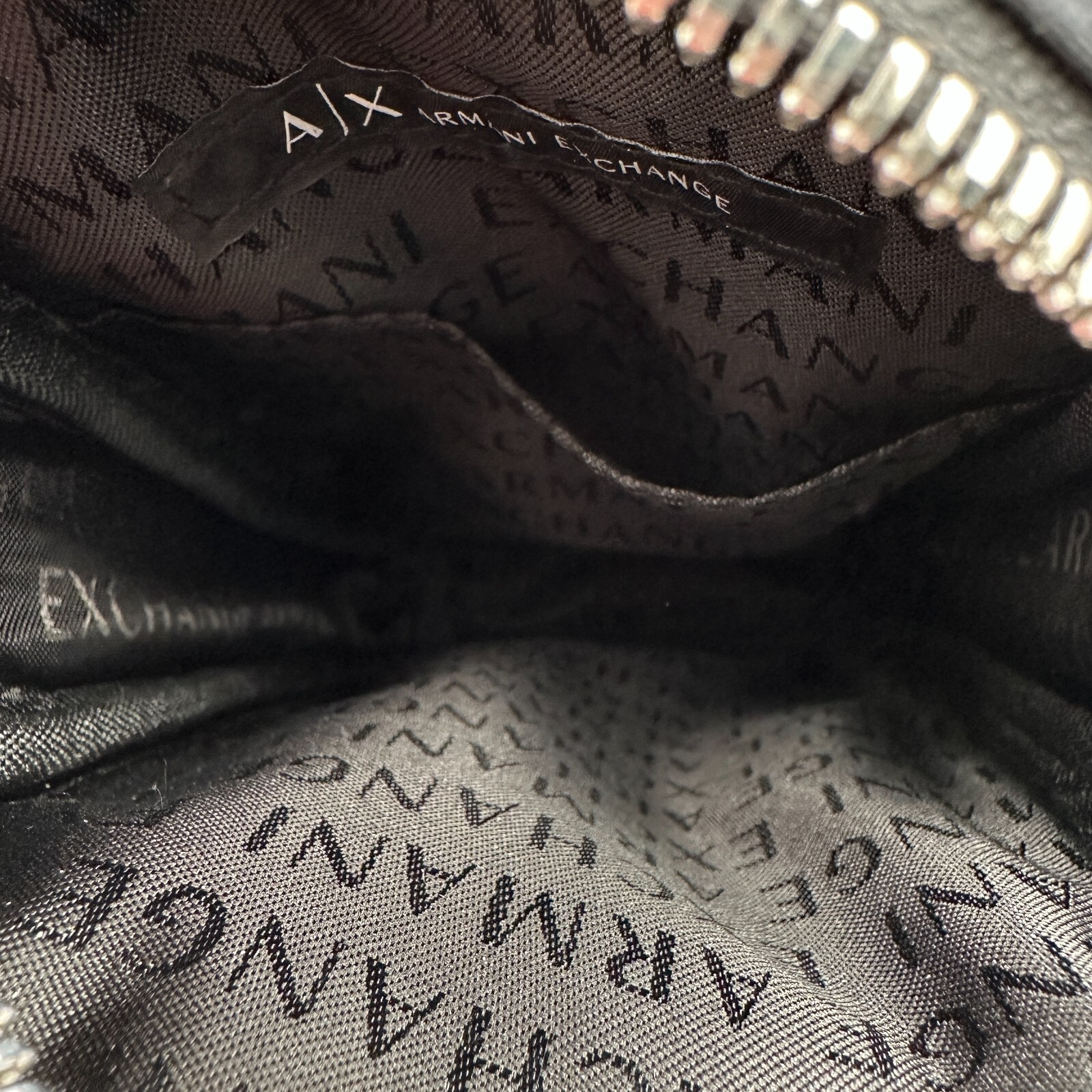 Armani Exchange Crossbody Bag Belt Mens Black 001 Patch Luxury Vacation NYC