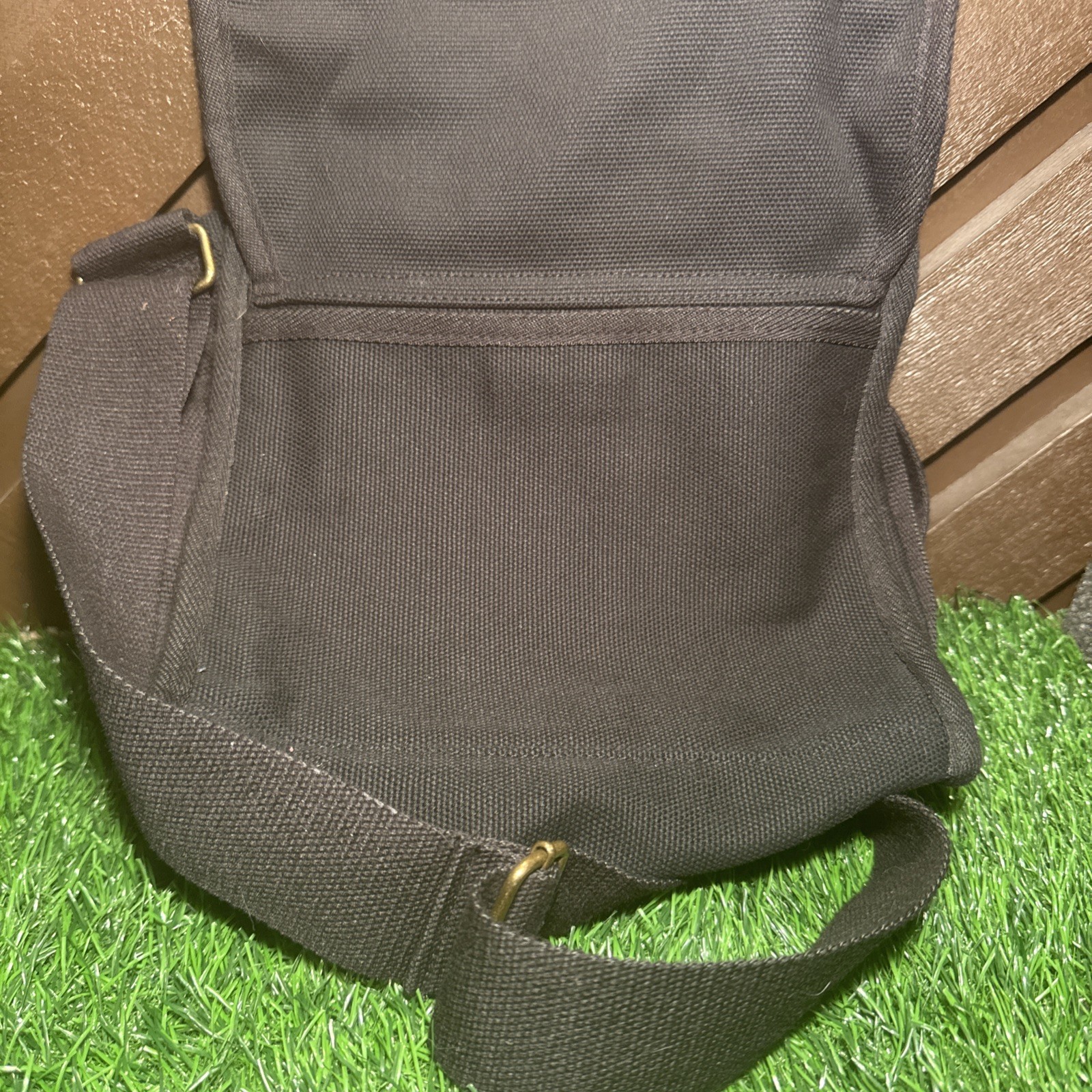 Rapdom Black Canvas Military Field Bag Tactical Shoulder Messenger 10x10x4 R34