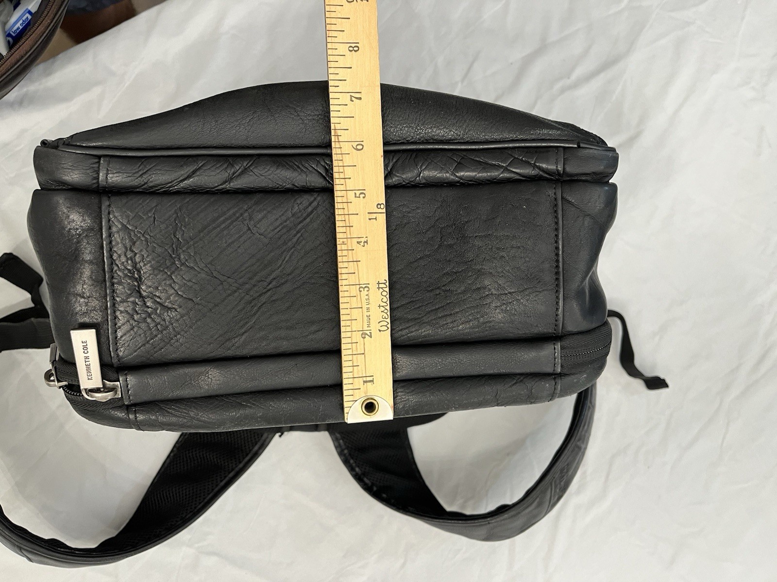 Kenneth Cole Reaction Manhattan Messenger Backpack Black 16″ Laptop $200 Retail