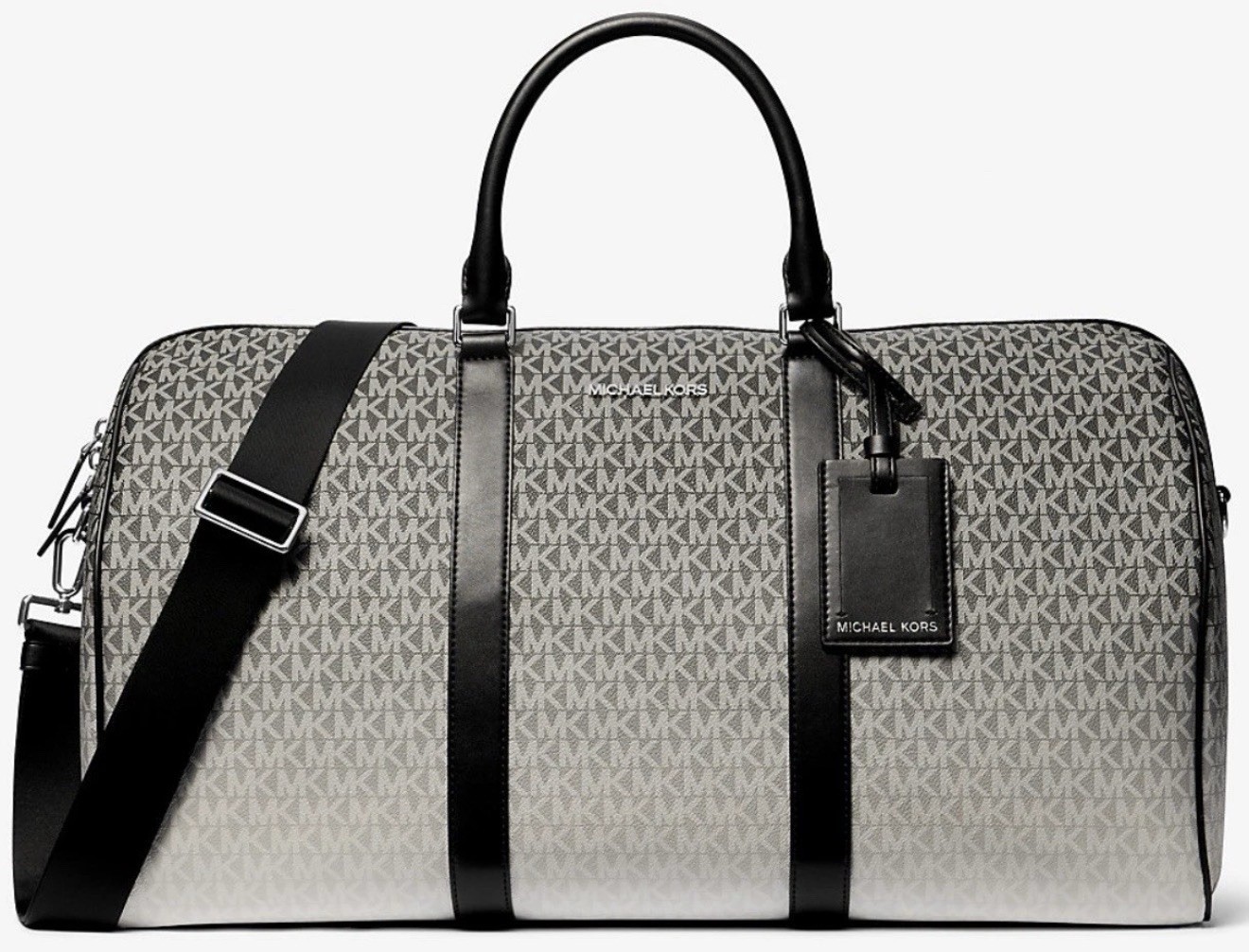 Michael Kors Cooper Signature Logo Weekender Carry-on Duffle Bag Ombre Black
