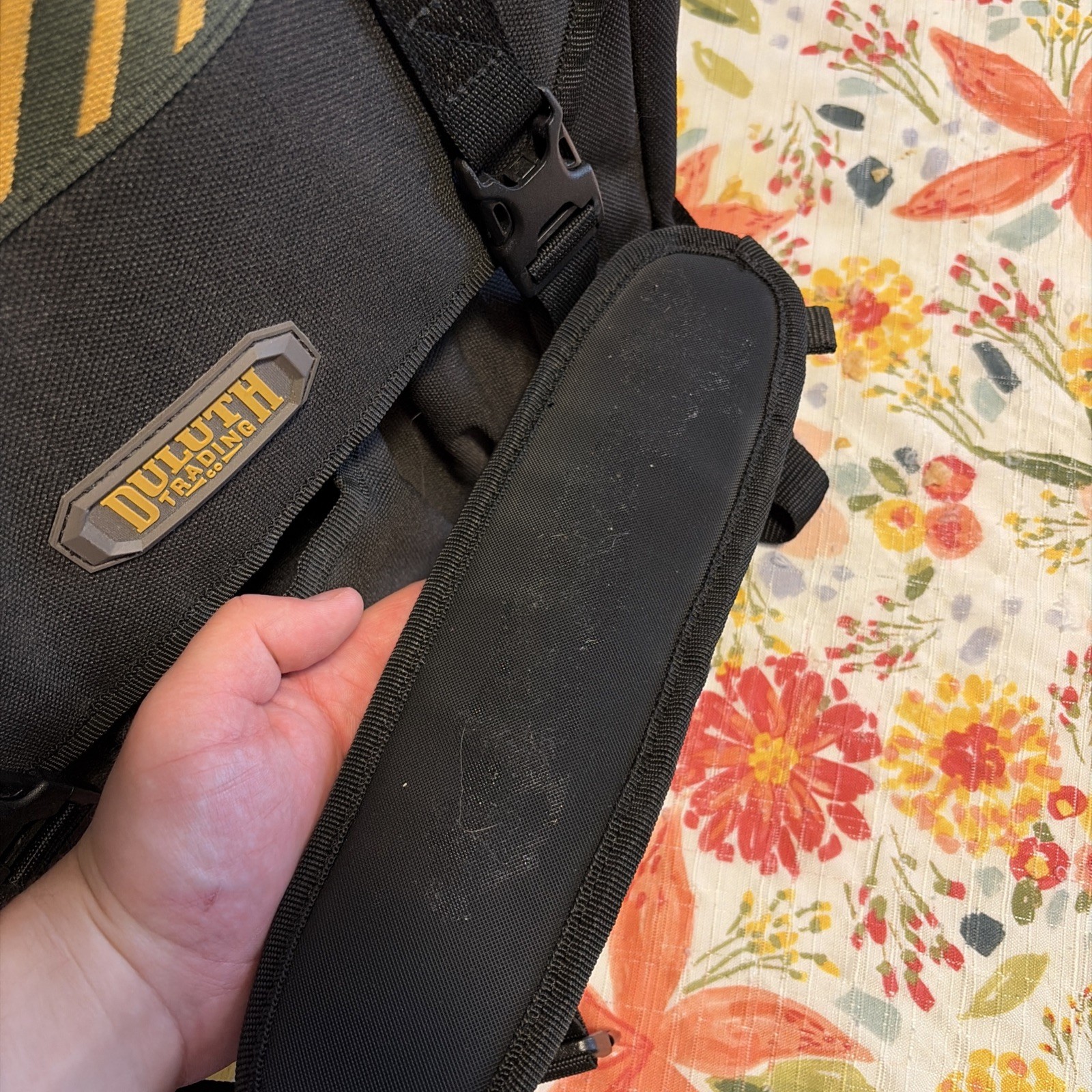 Duluth Trading Company Backpack Black Green Cab Commander Messenger Bag