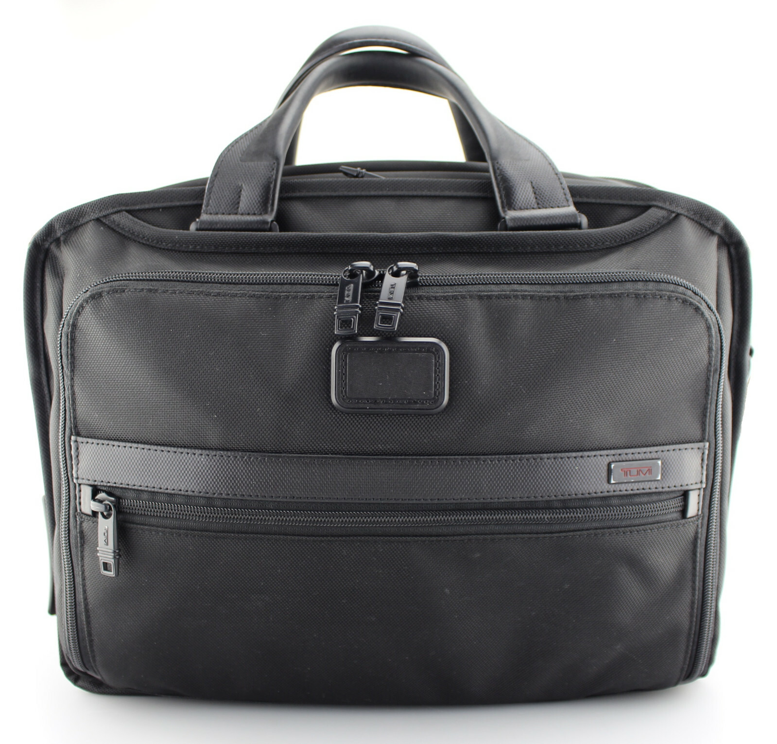 TUMI ‘Alpha 2’ Black Nylon Organizer Briefcase – 26132D2