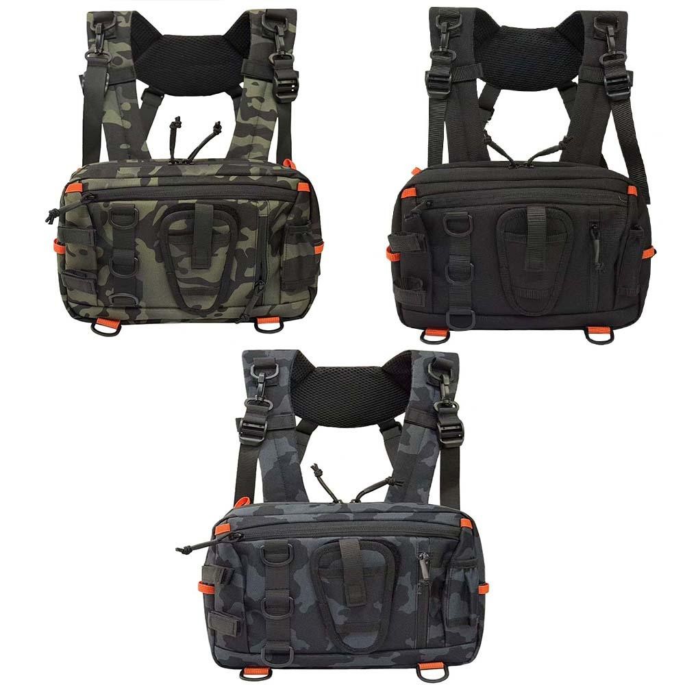 Fishing Chest Pack Tactical Vest Bag for Hiking Cycling Camping Outdoor
