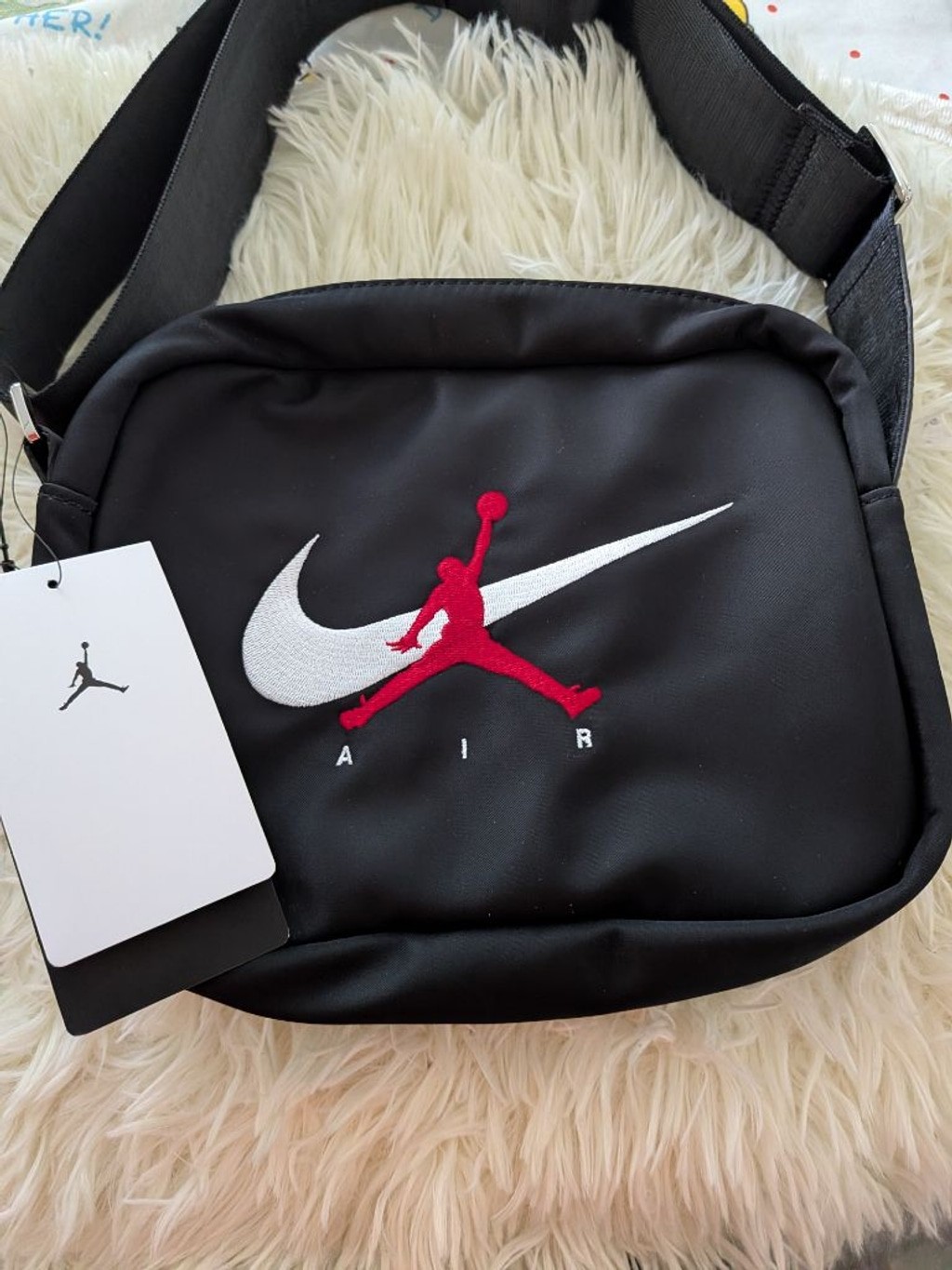 NWT Jordan Mini Messenger Bag Black Red Jumpman Crossbody Festival Nike Air