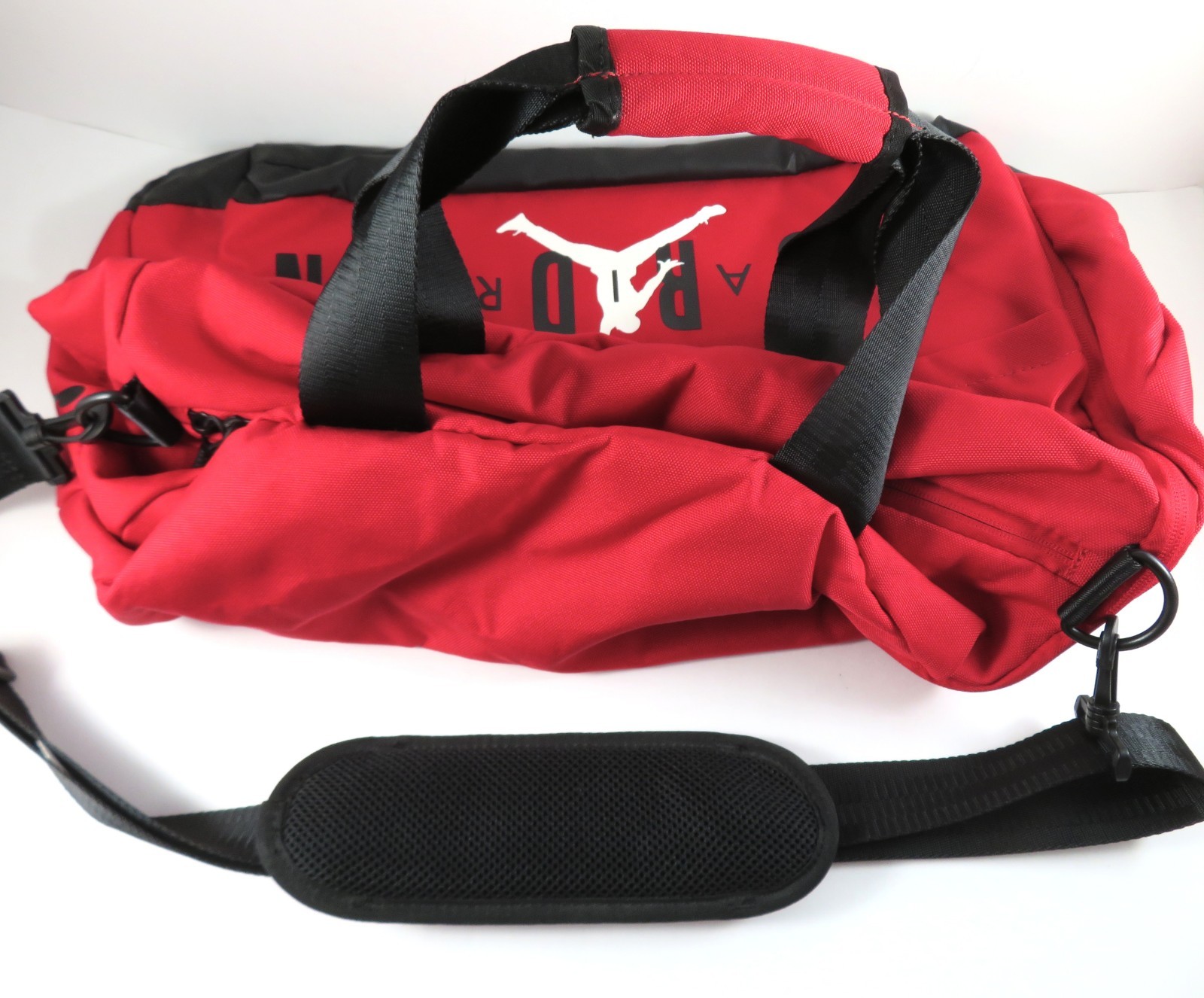 Air Jordan Jumpman Sports Gym Bag Red 0168-R78 With Removable Shoulder Strap