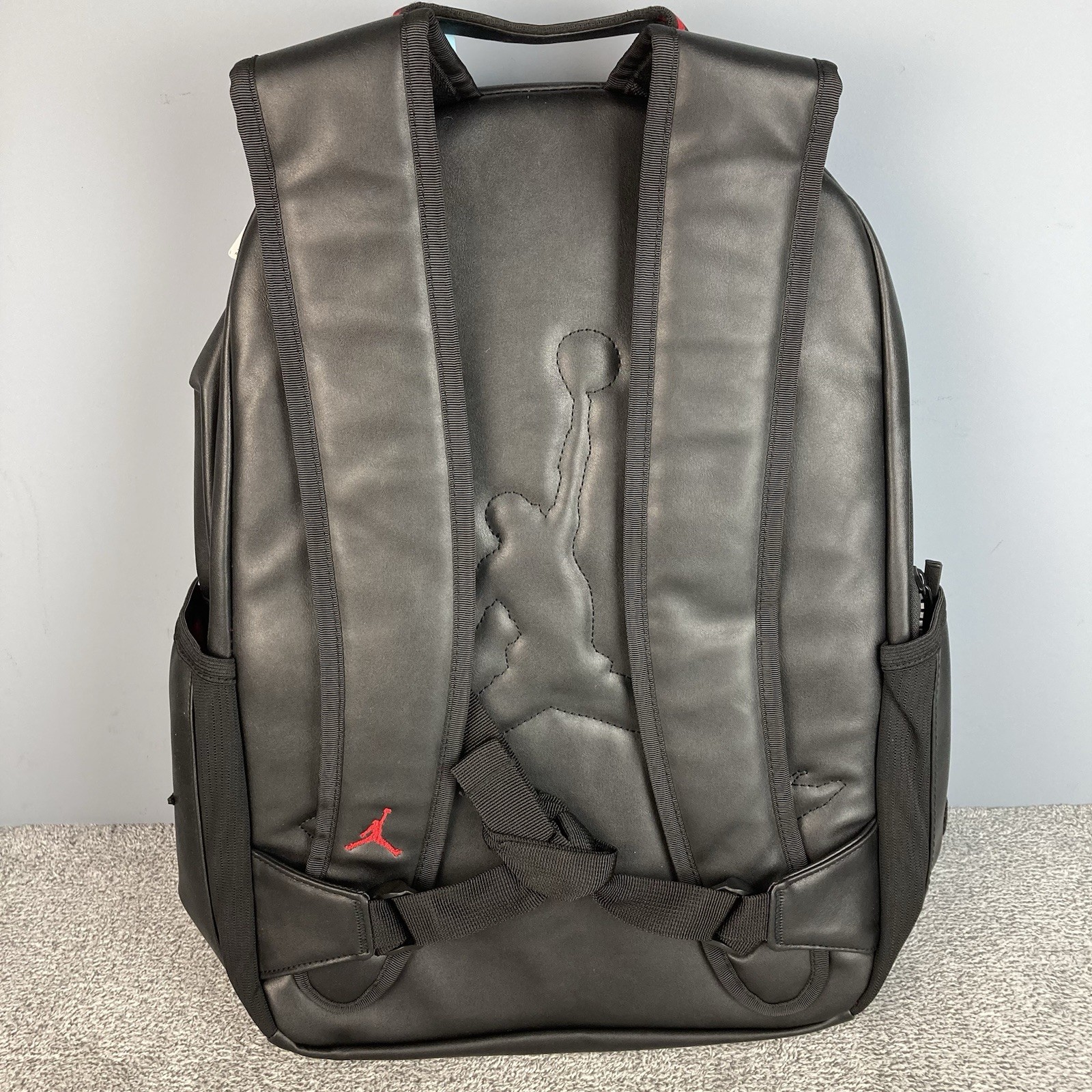 Jordan JAM Borough Varsity Backpack Black Red “13 Laptop Tablet Bottle Pocket