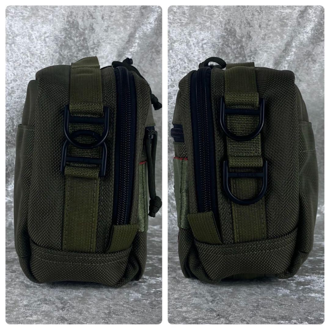 BRIEFING Viper Crossbody Bag 16cm Olive 1050D Ballistic Nylon Near Mint